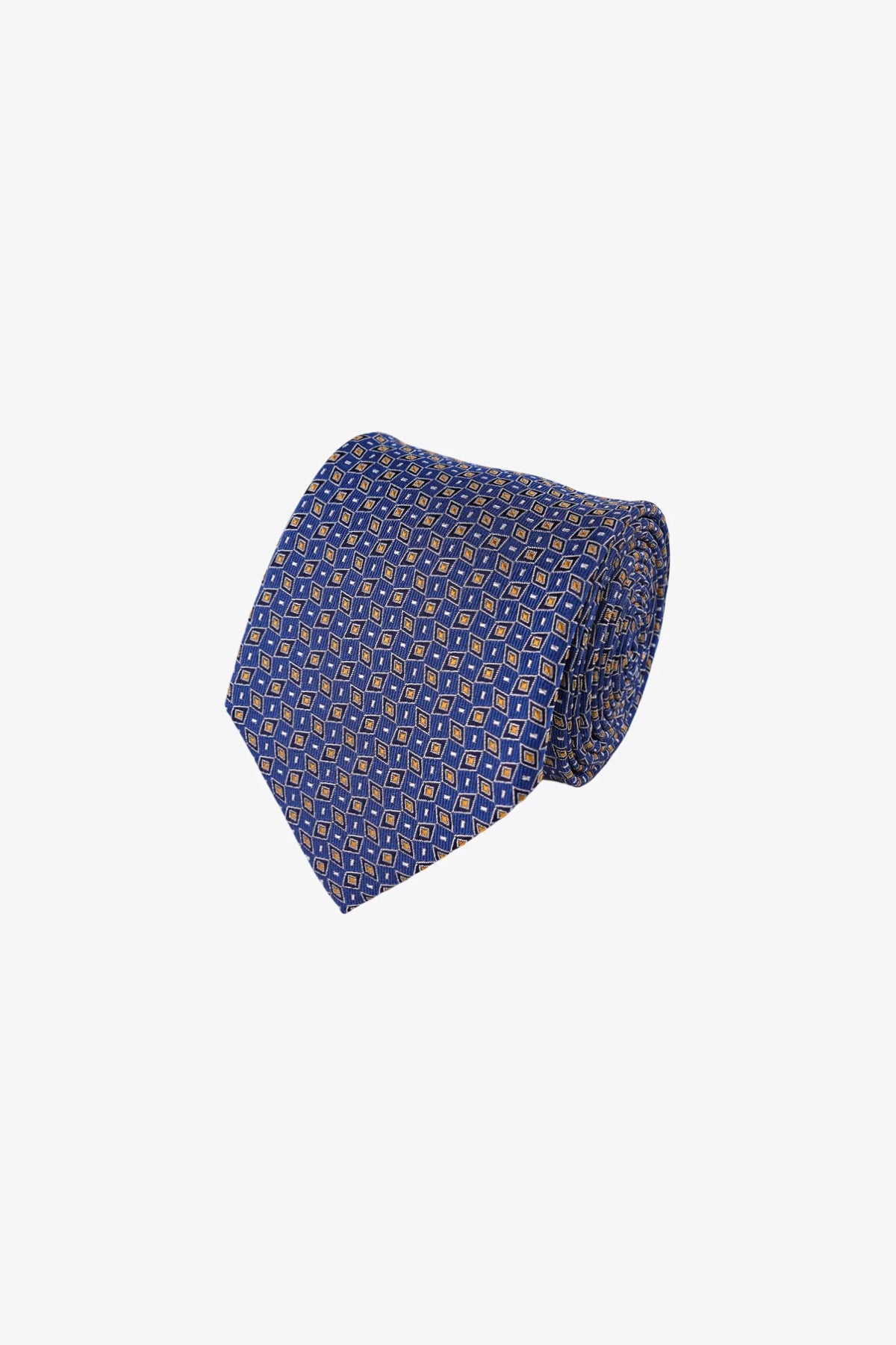 Tie - Silk Navy Geometric