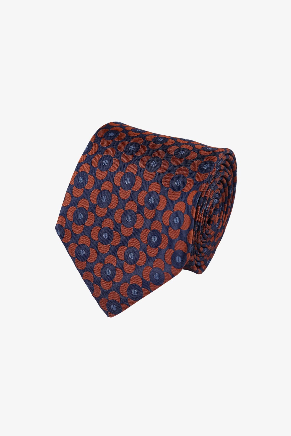 Tie - Silk Navy/Red Florals