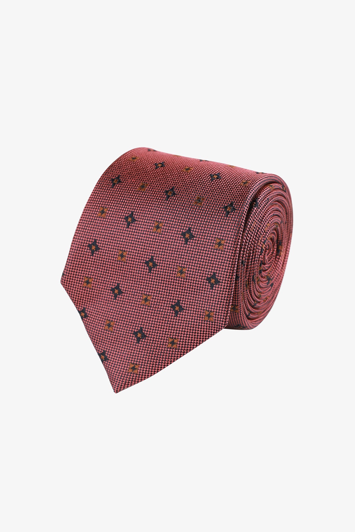 Tie - Silk spotted red pattern