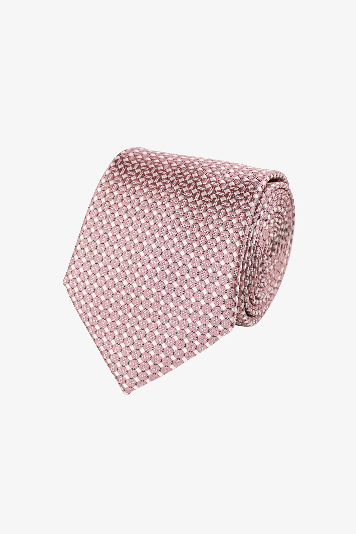 Tie - Silk pink micro design