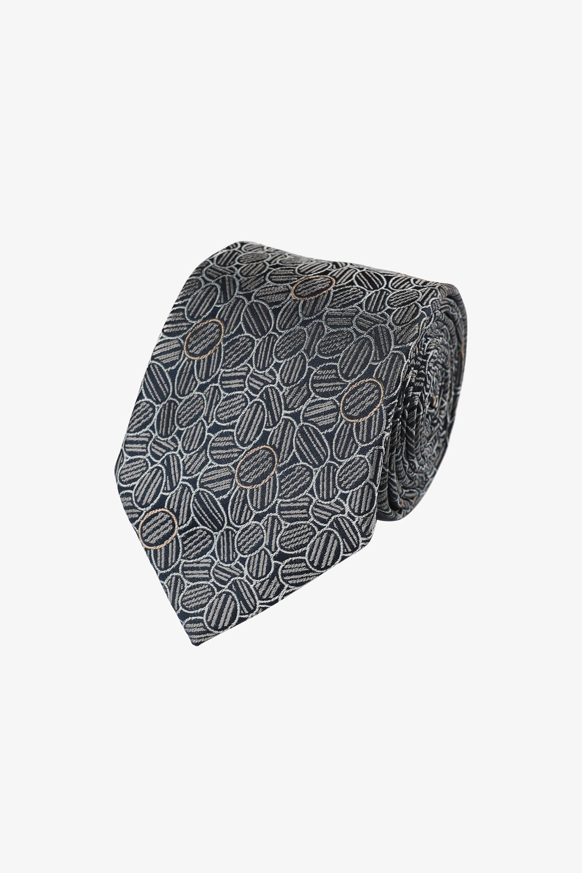 Tie - Silk blue ovals