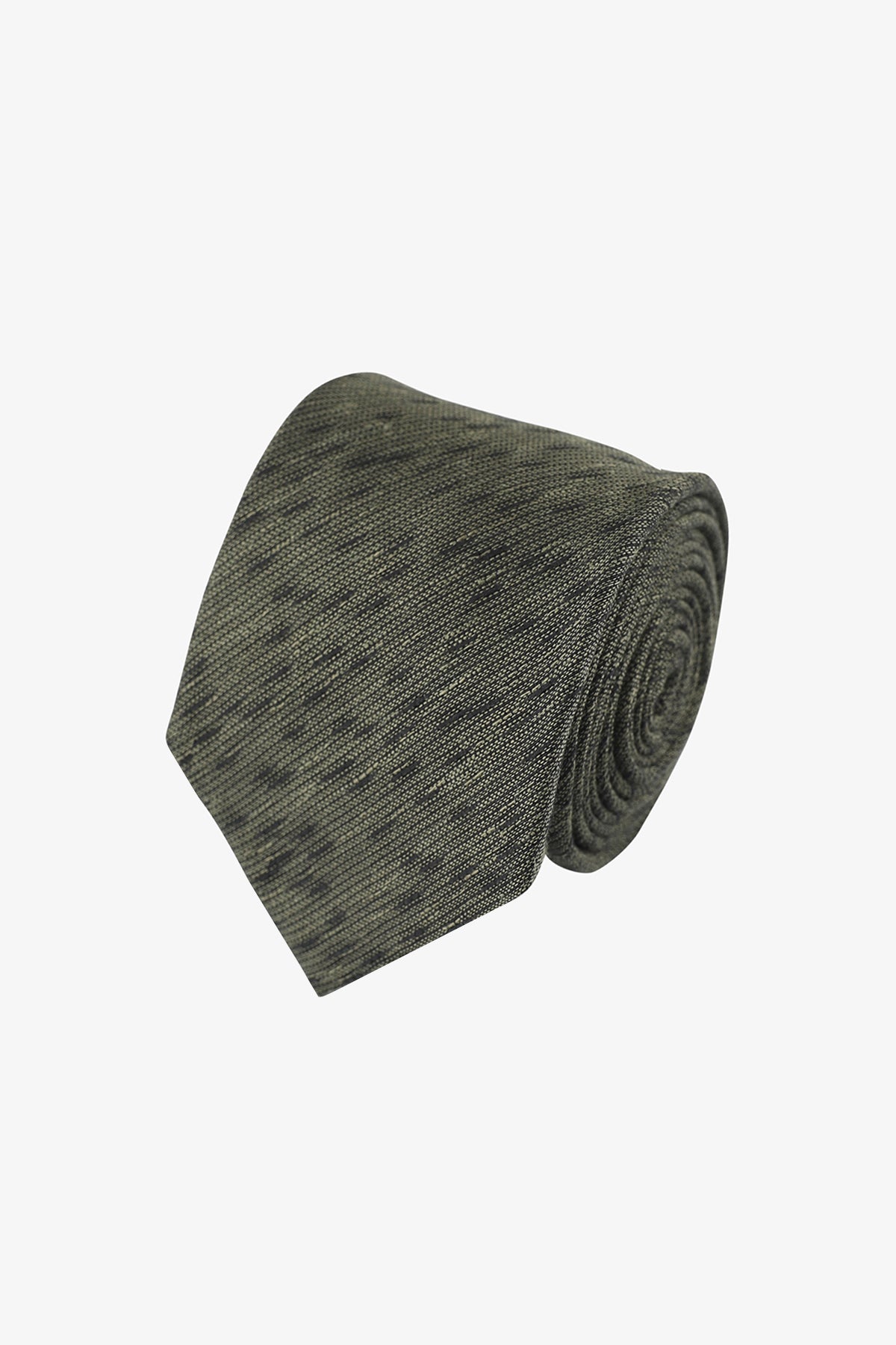 Tie - Green spotted melange