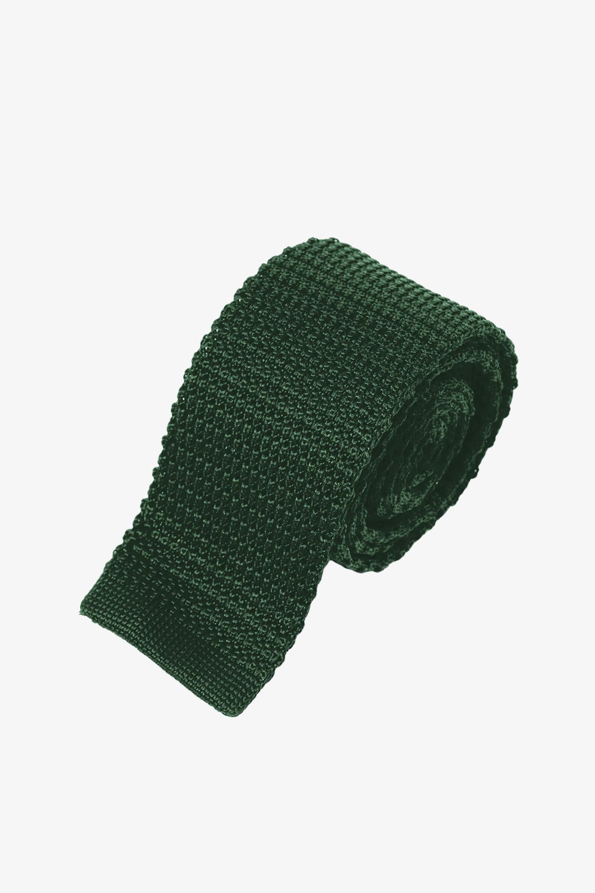 Silk Knitted Tie - Forest Green