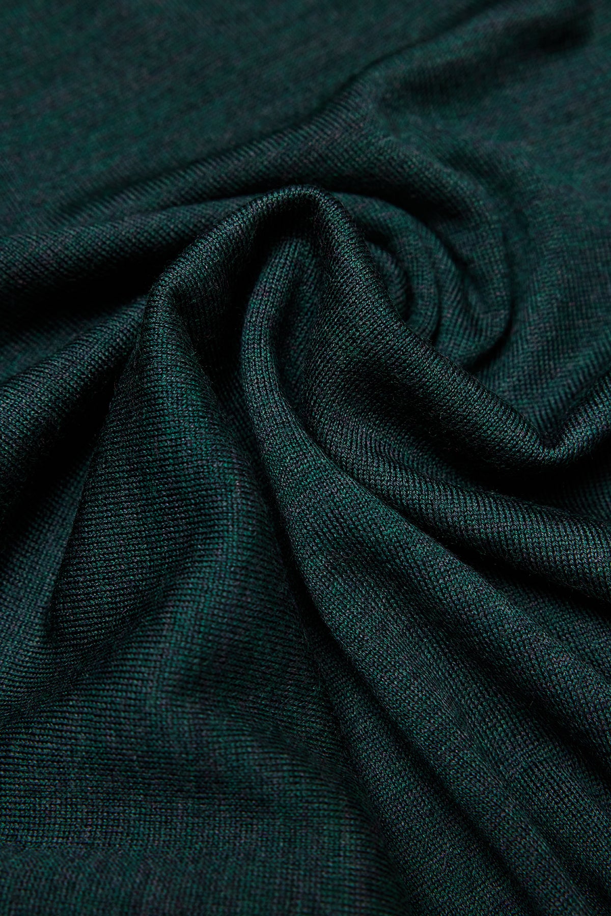 Kelvin - Green Long Sleeve Knit Polo