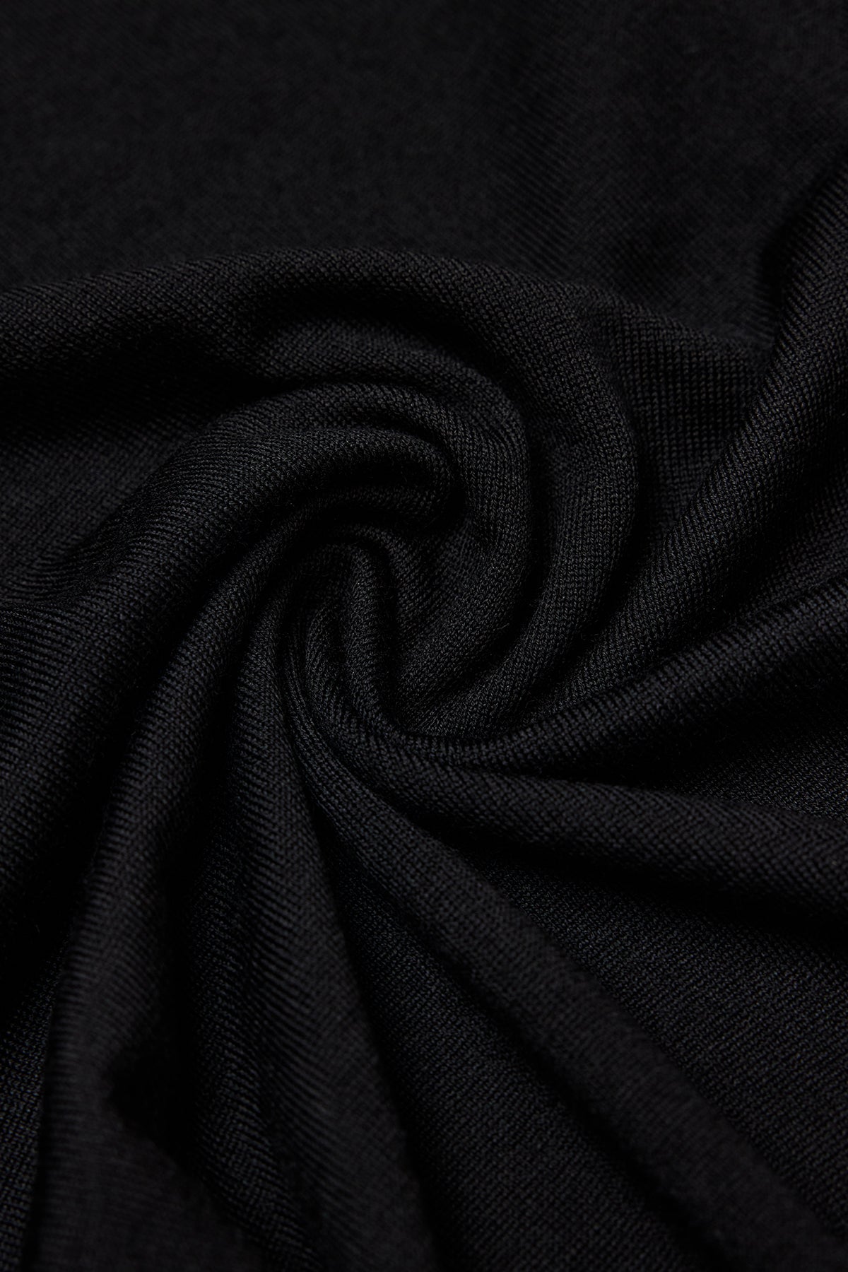 Kelvin - Black Long Sleeve Knit Polo