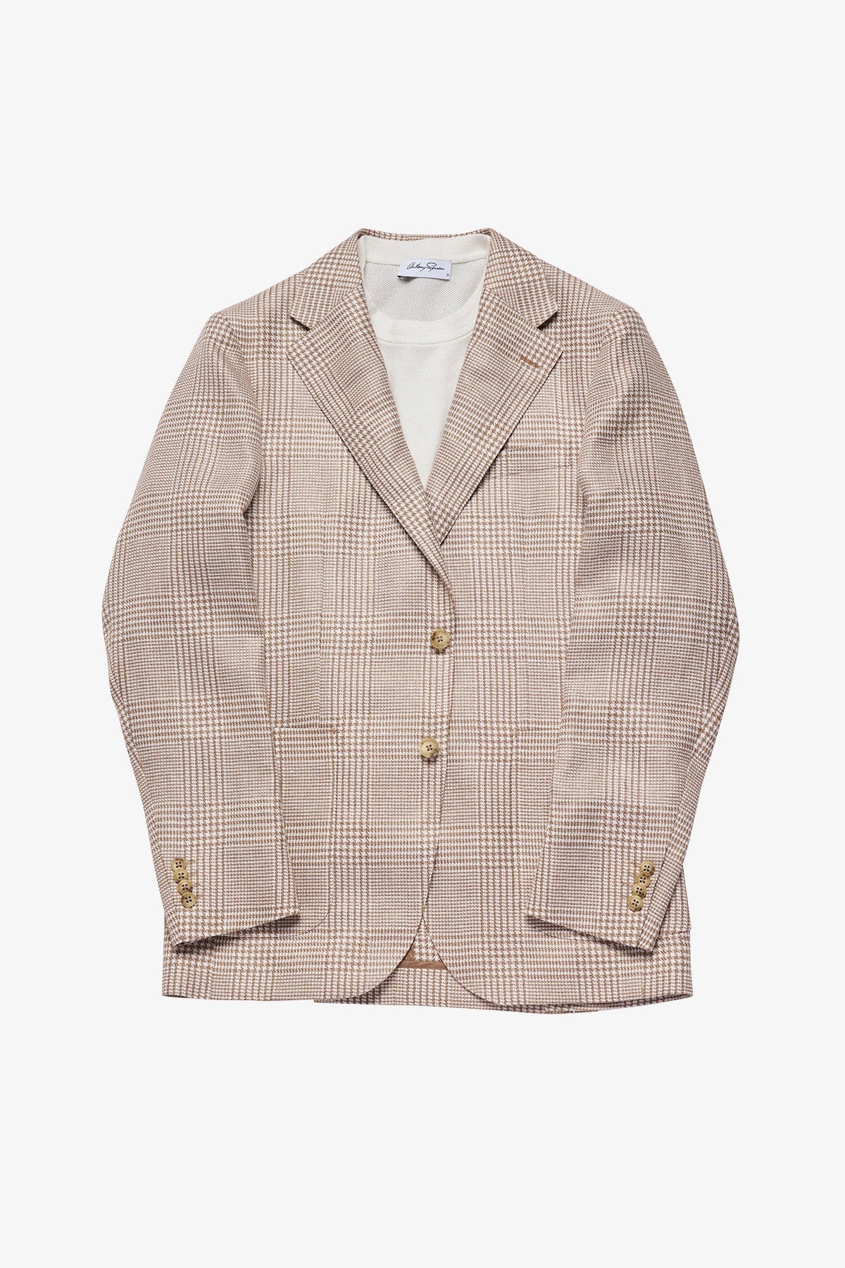 Archer blazer -Wool/linen brown heritage check