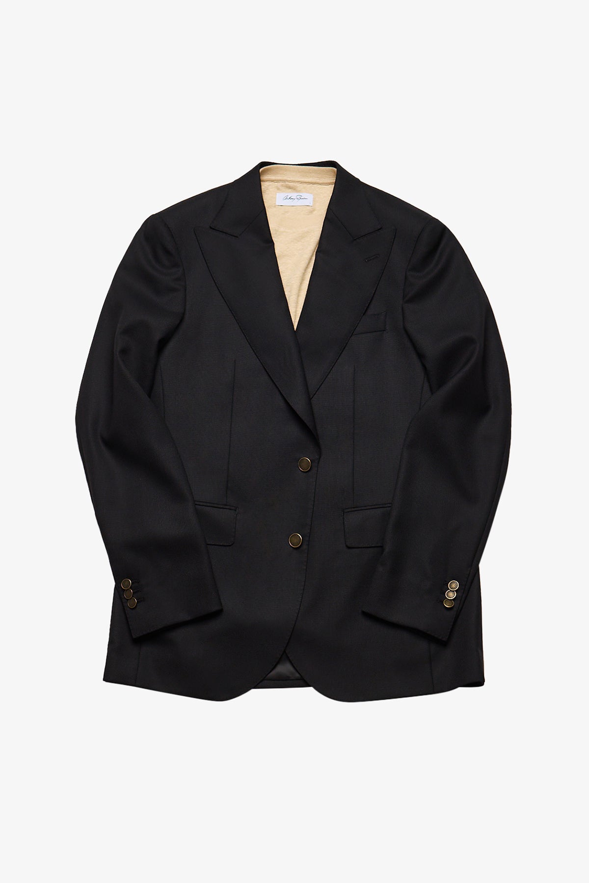 Arlo blazer in Super 110's self design in black