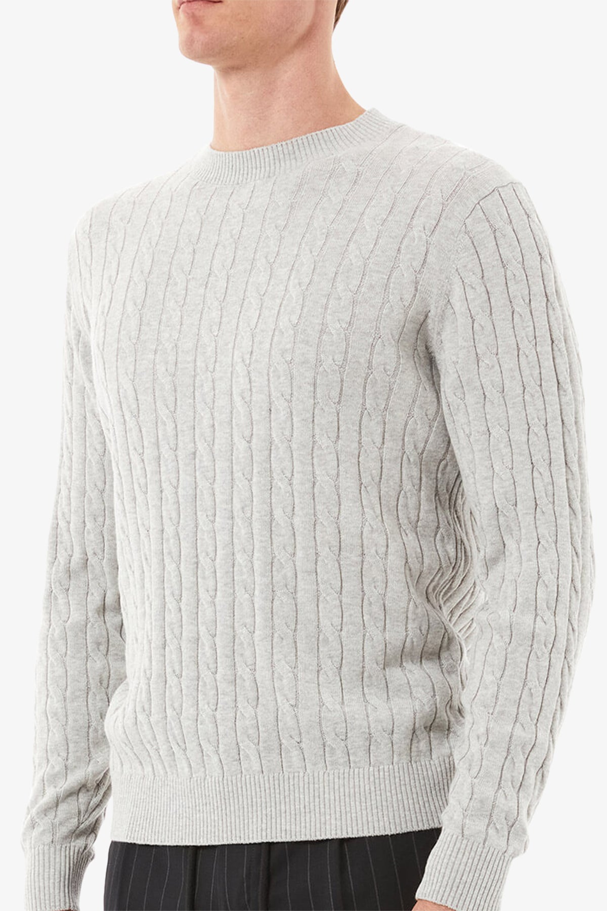 Cable - Light Grey Cable Knit