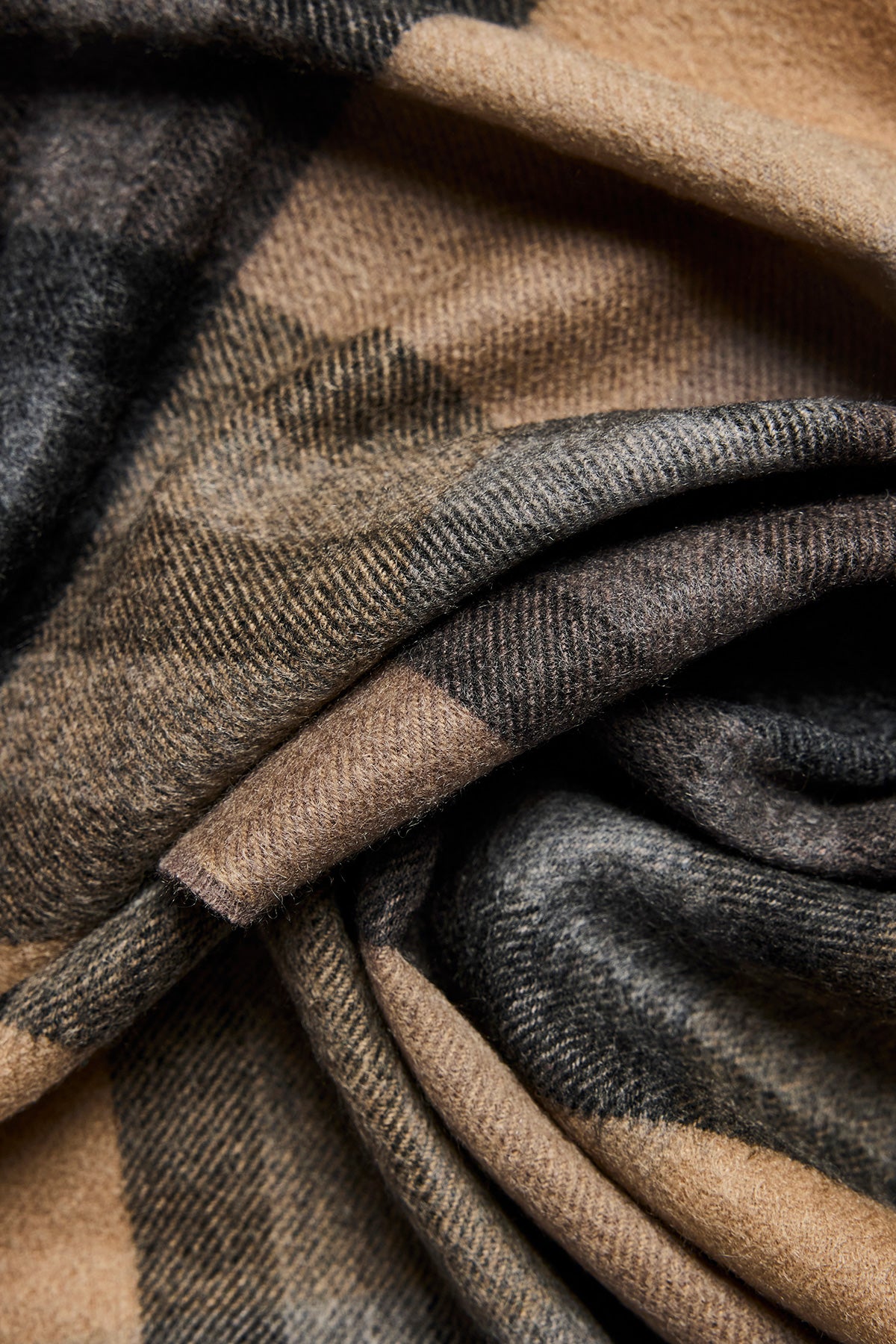 Cashmere Scarf - Camel Check