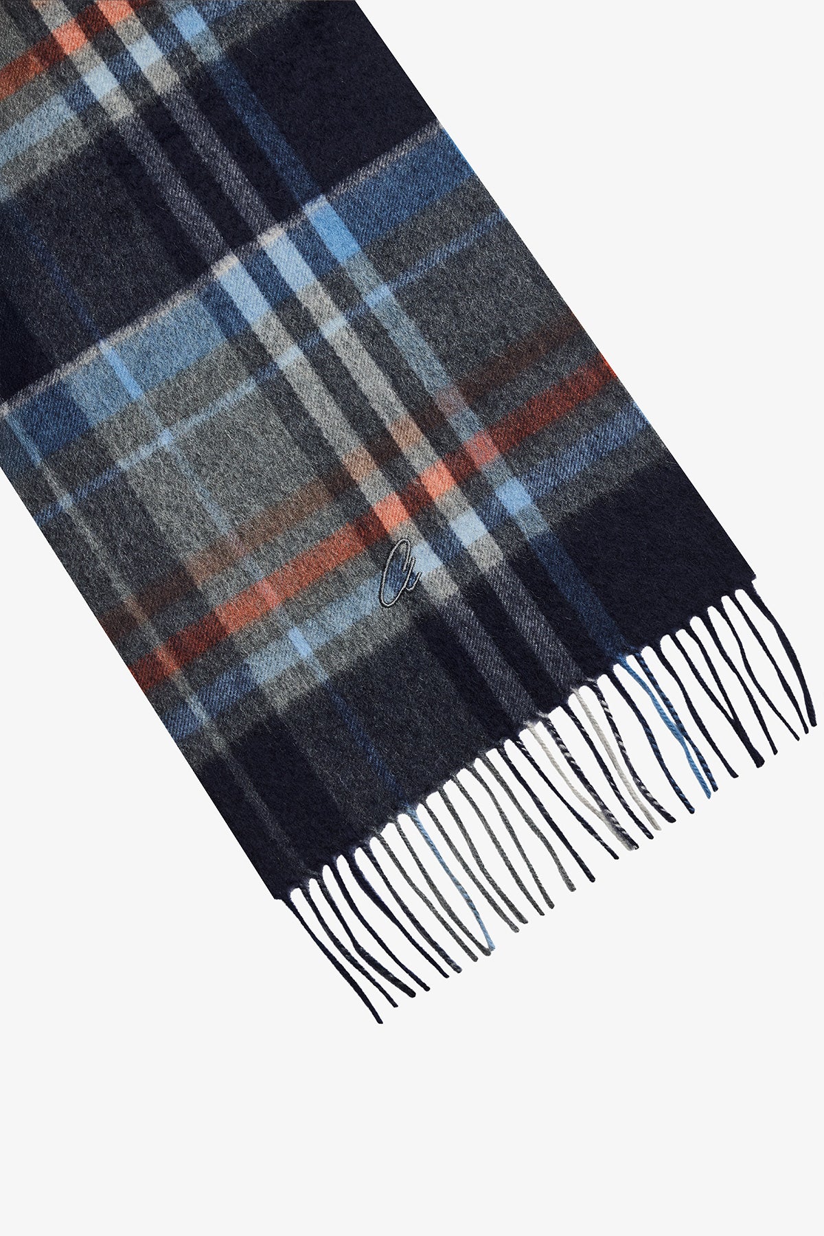 Cashmere Scarf - Orange Stripe