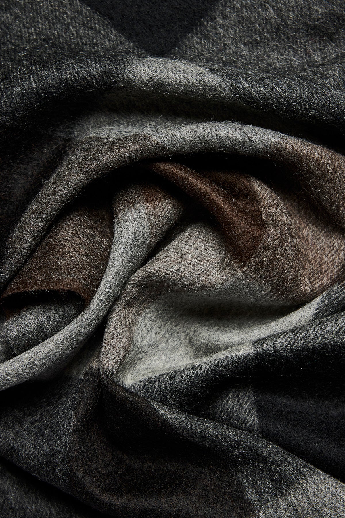 Cashmere Scarf - Brown Check