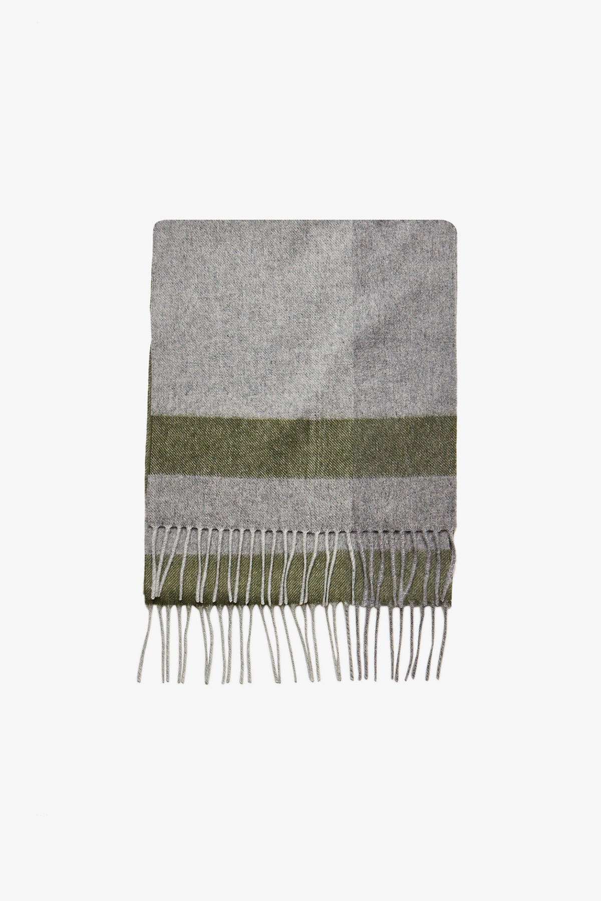 Olive/grey Cashmere Scarf