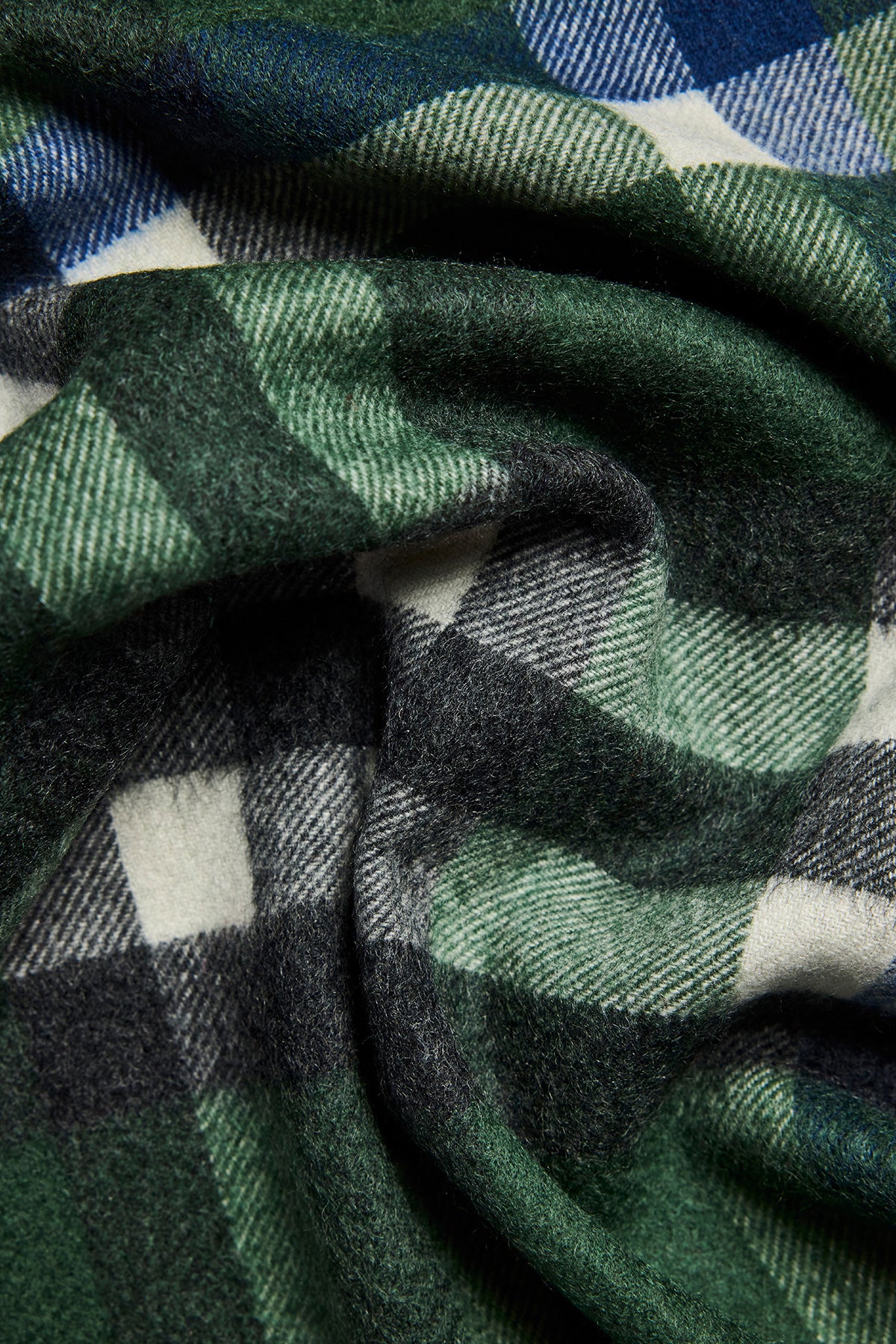 Cashmere Scarf - Green Check
