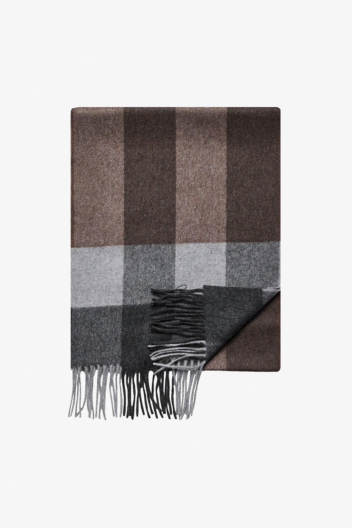 Cashmere Scarf - Black Check