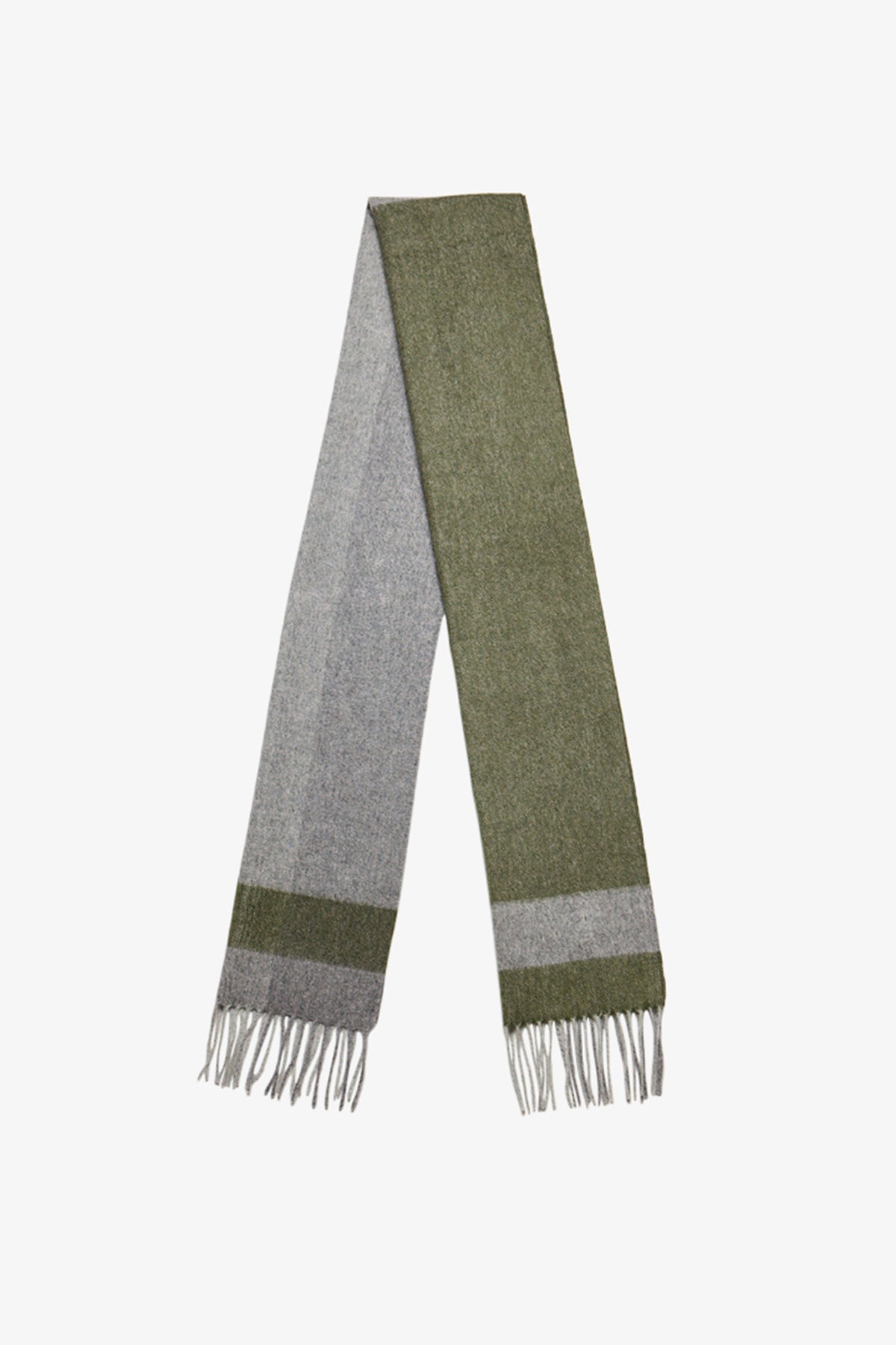 Olive/grey Cashmere Scarf