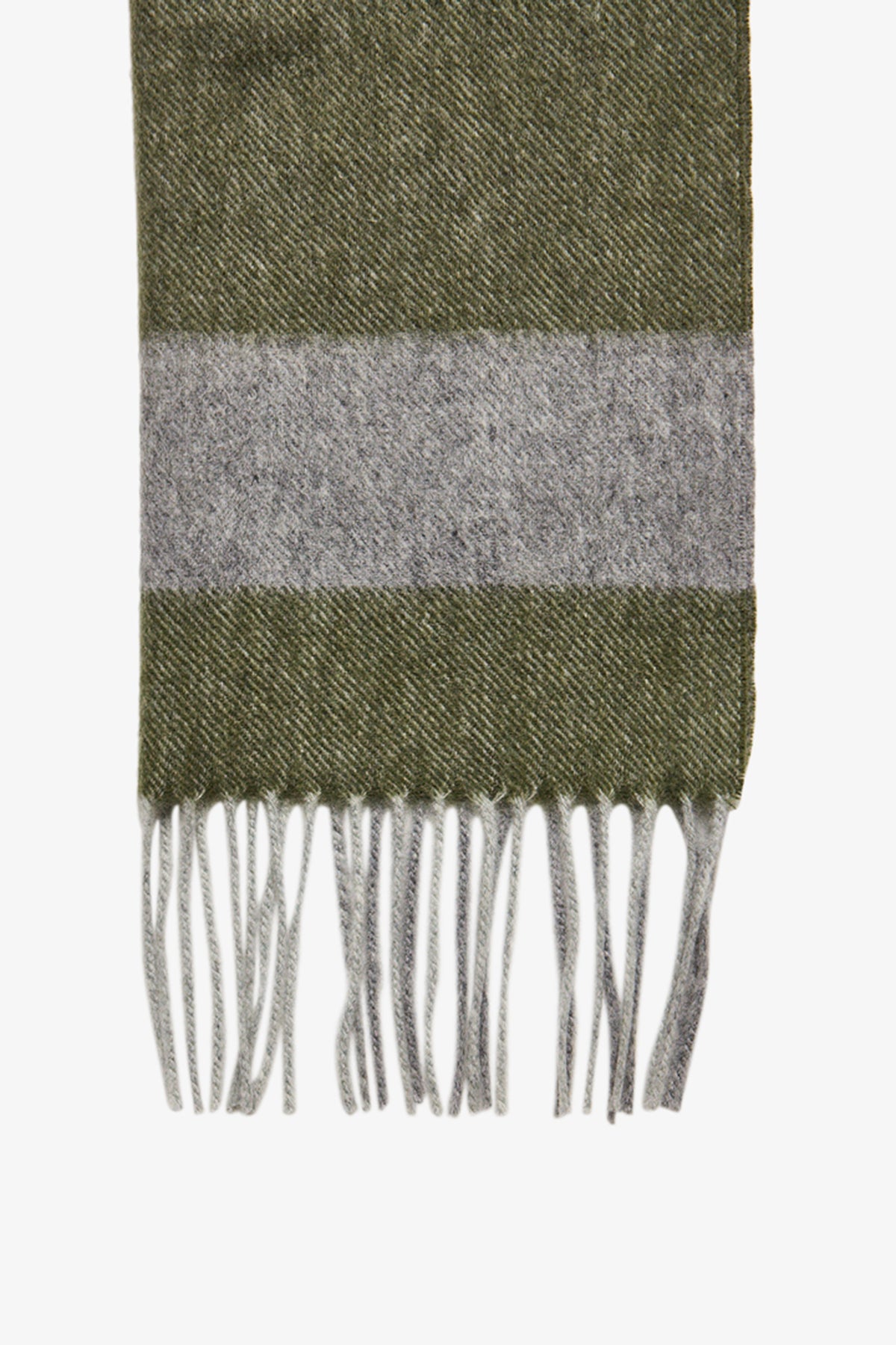 Olive/grey Cashmere Scarf