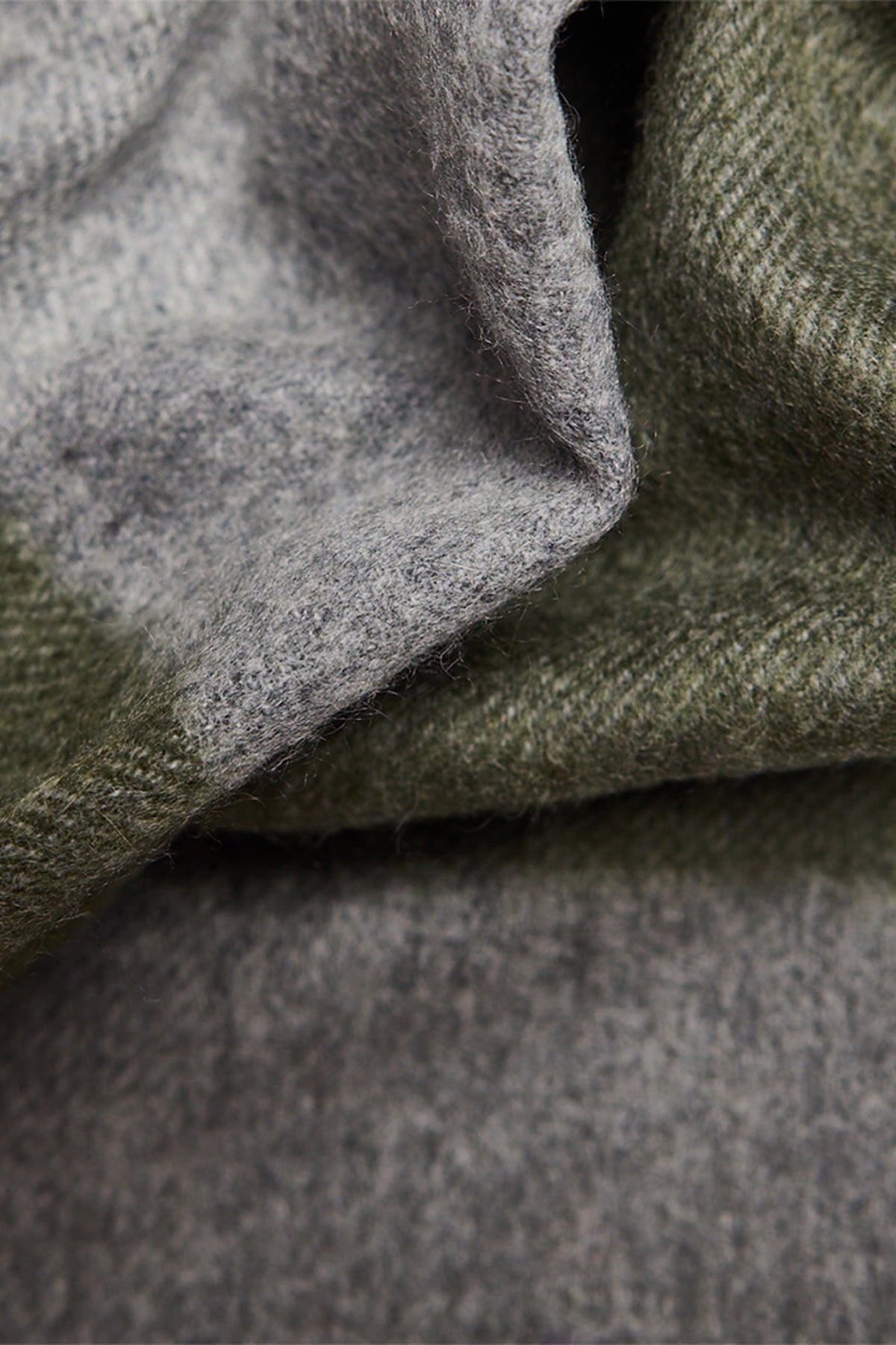 Olive/grey Cashmere Scarf