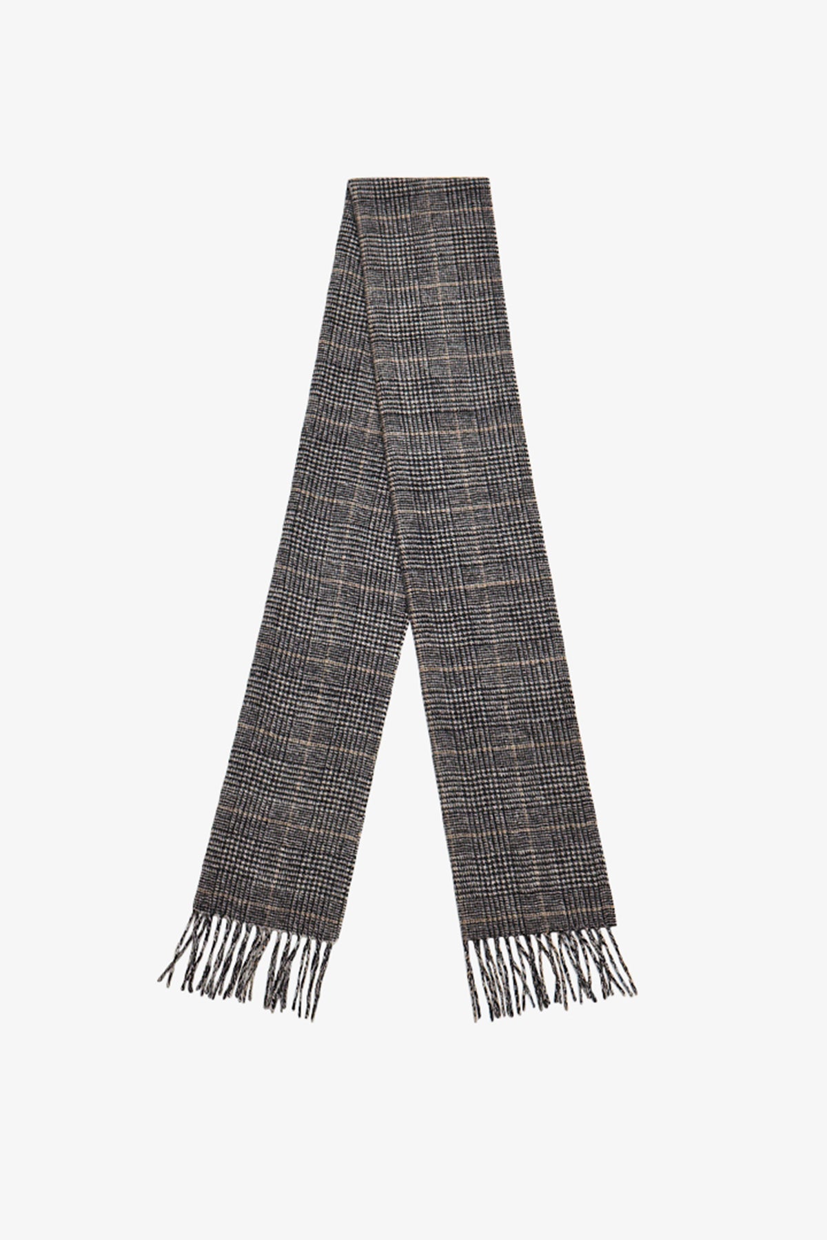 Herritage check grey Cashmere Scarf