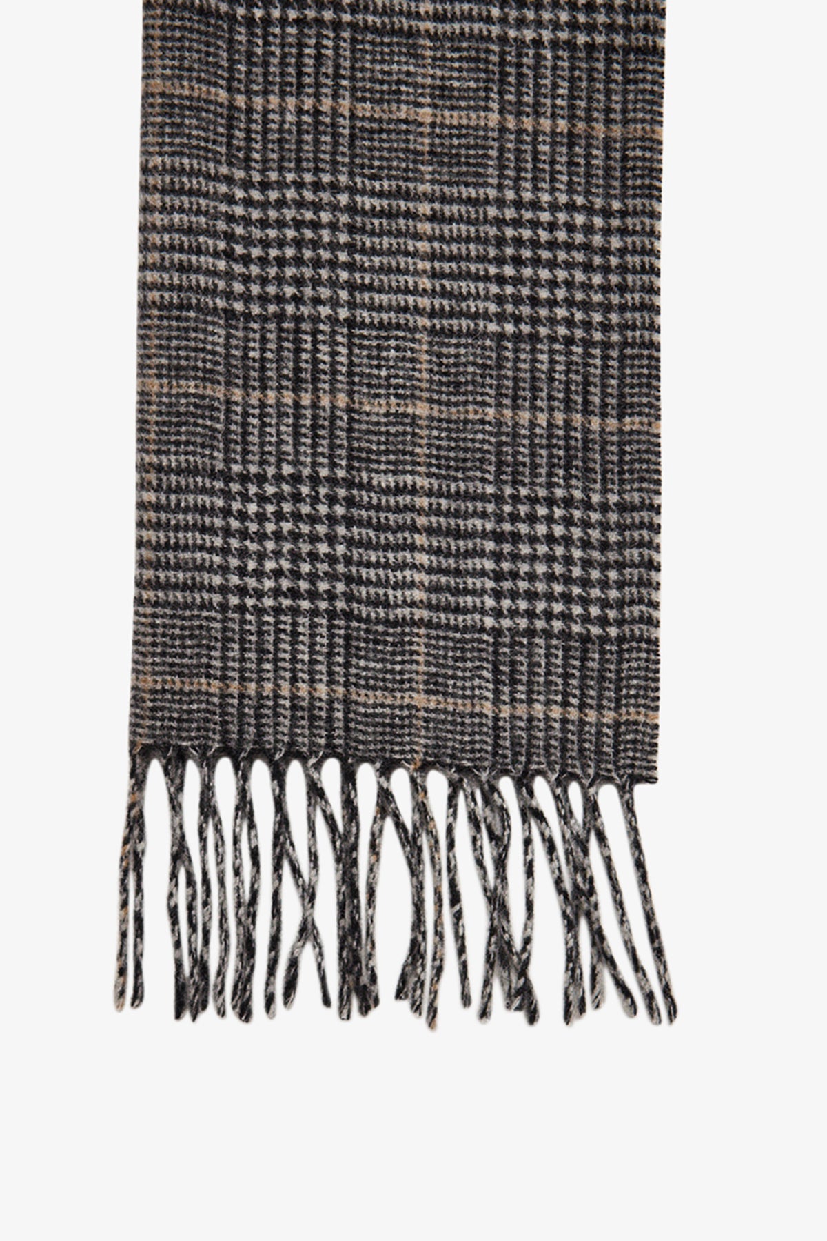 Herritage check grey Cashmere Scarf