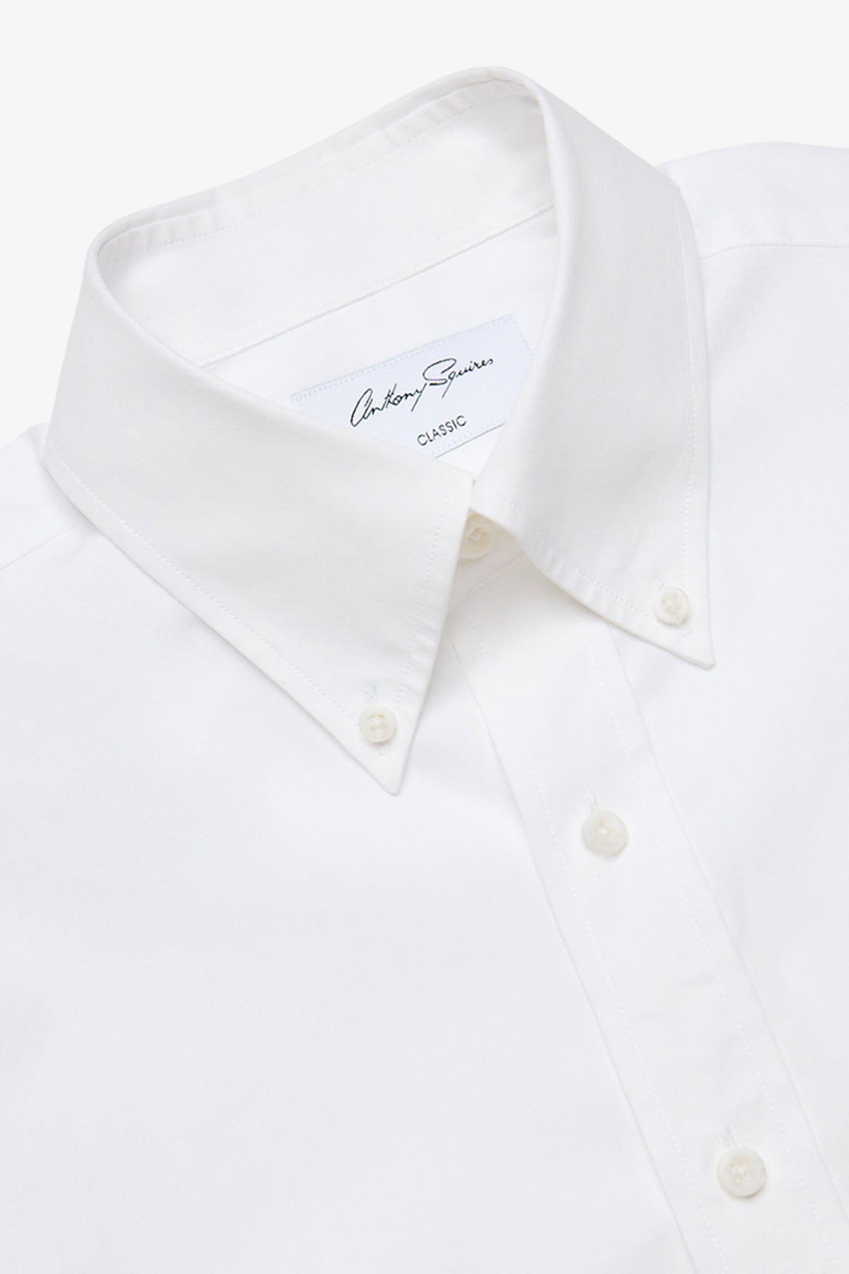 Dexter white button down