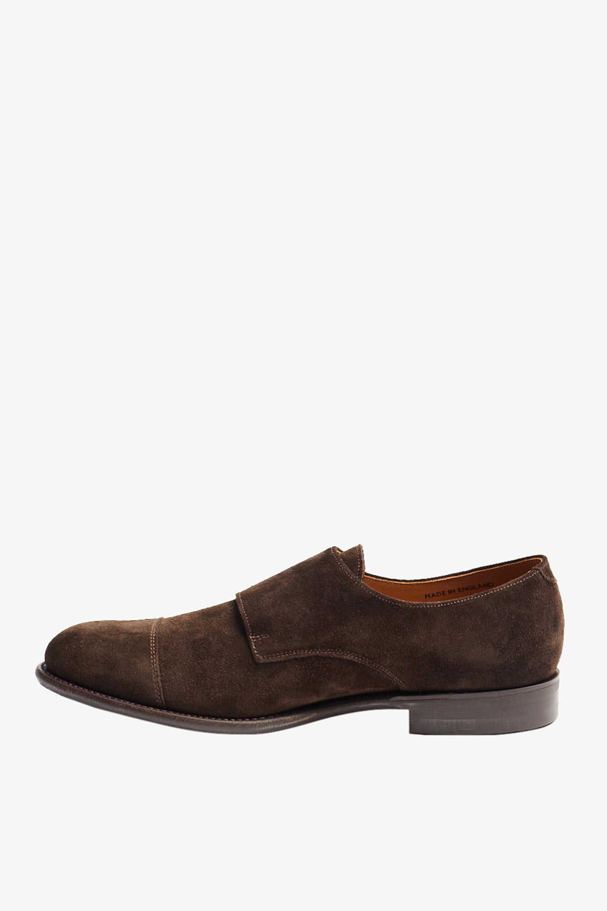 Double monk brown suede