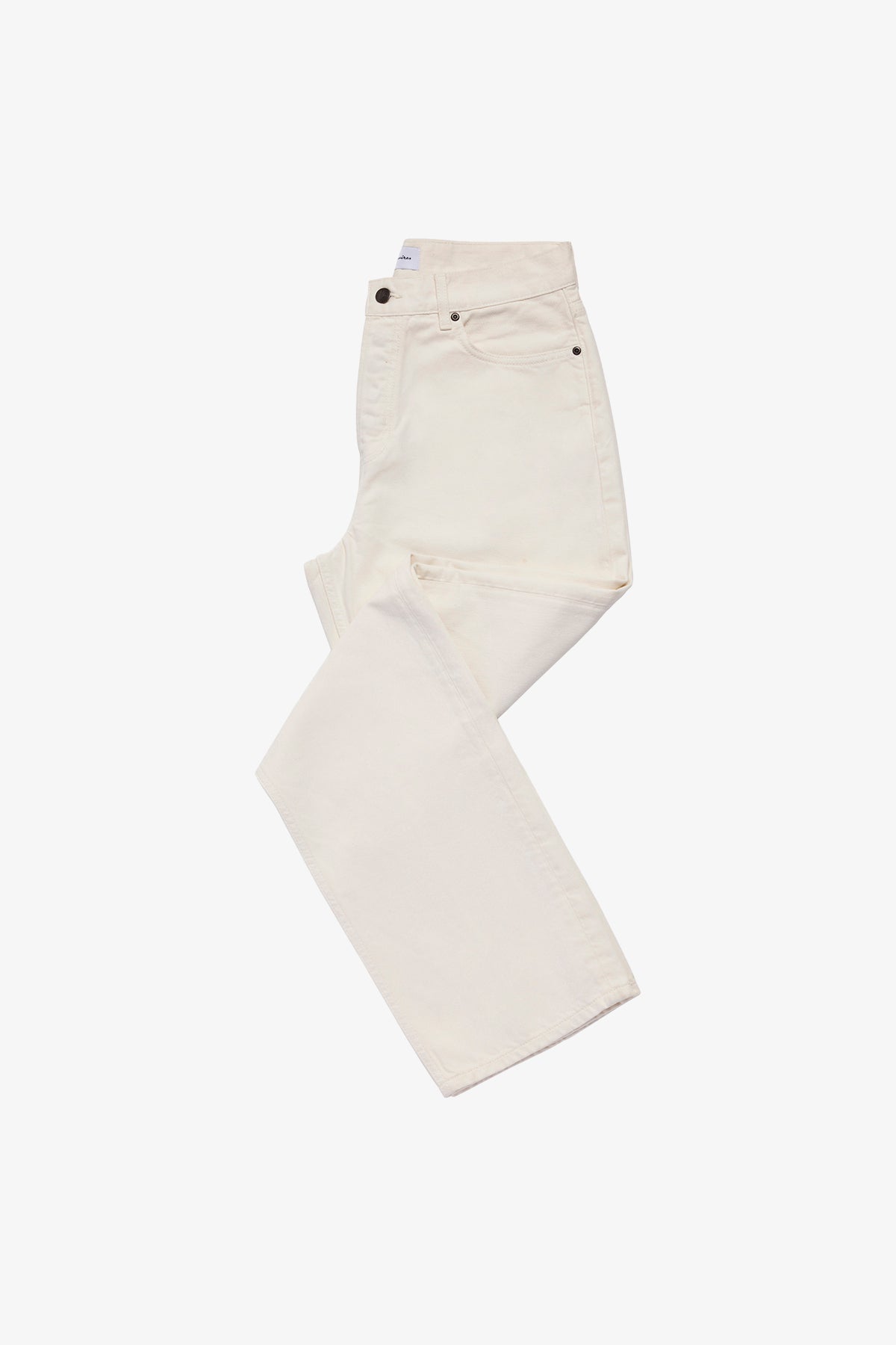 Five pocket denim pant in off-white twill