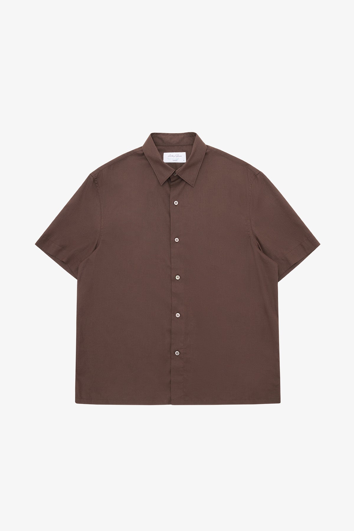 Ash - Brown Cotton/Linen S/S Shirt