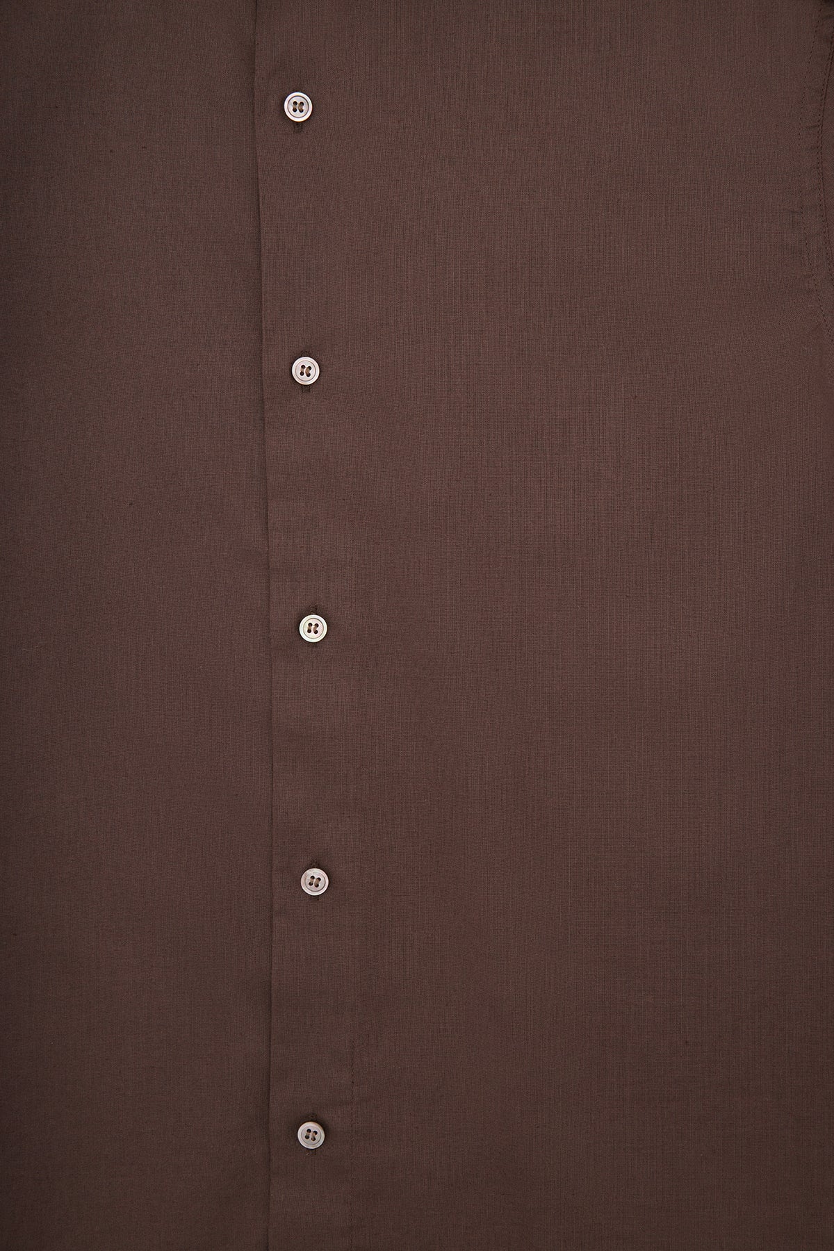 Ash - Brown Cotton/Linen S/S Shirt