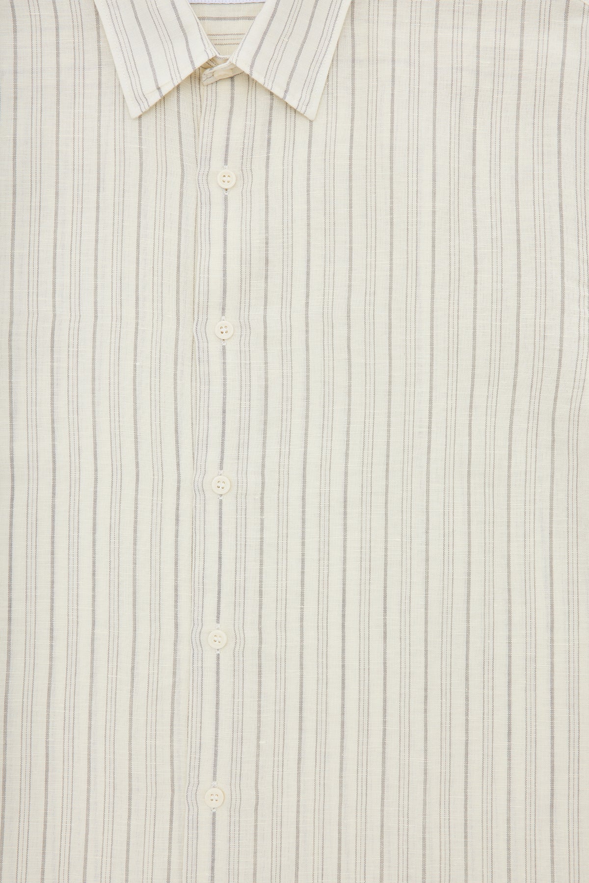 Ash - Natural stripe Cotton/Linen S/S Shirt