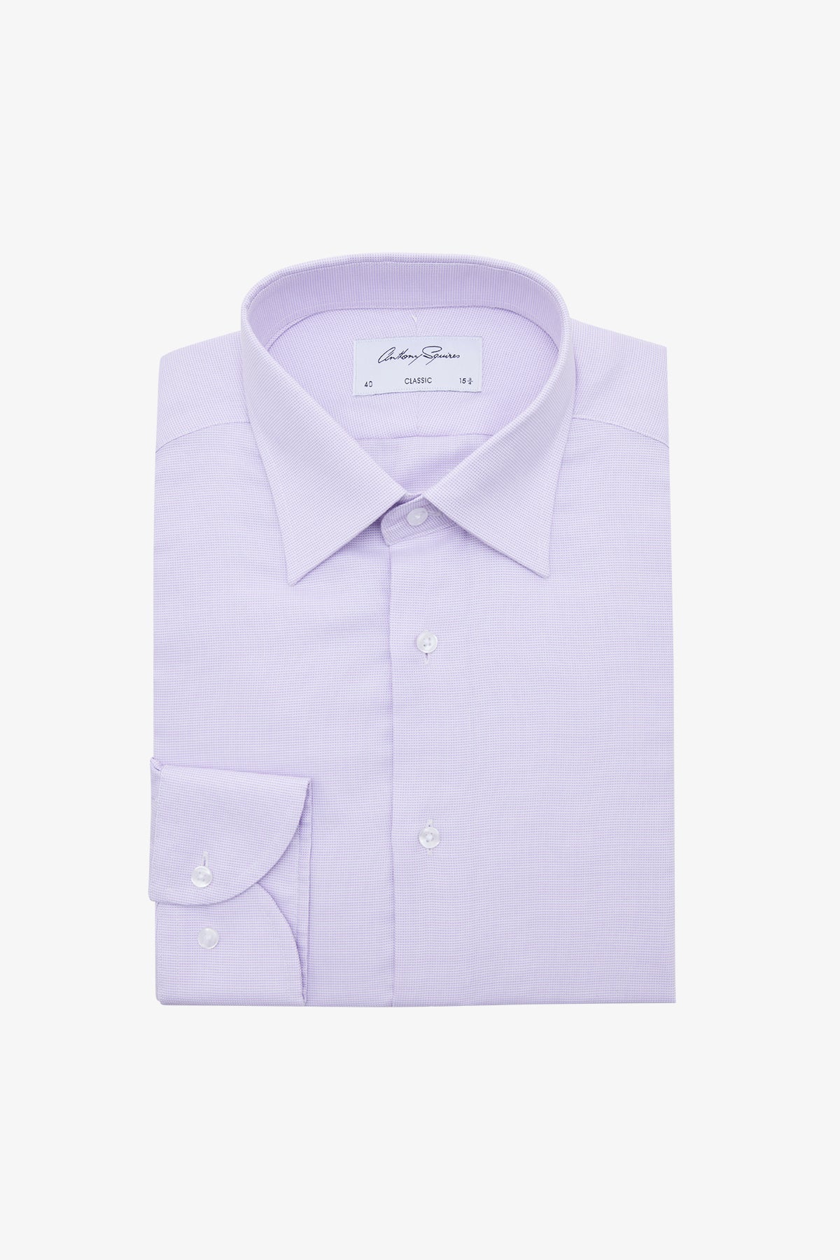 Gus Formal Shirt - Lilac Pink Microdesign
