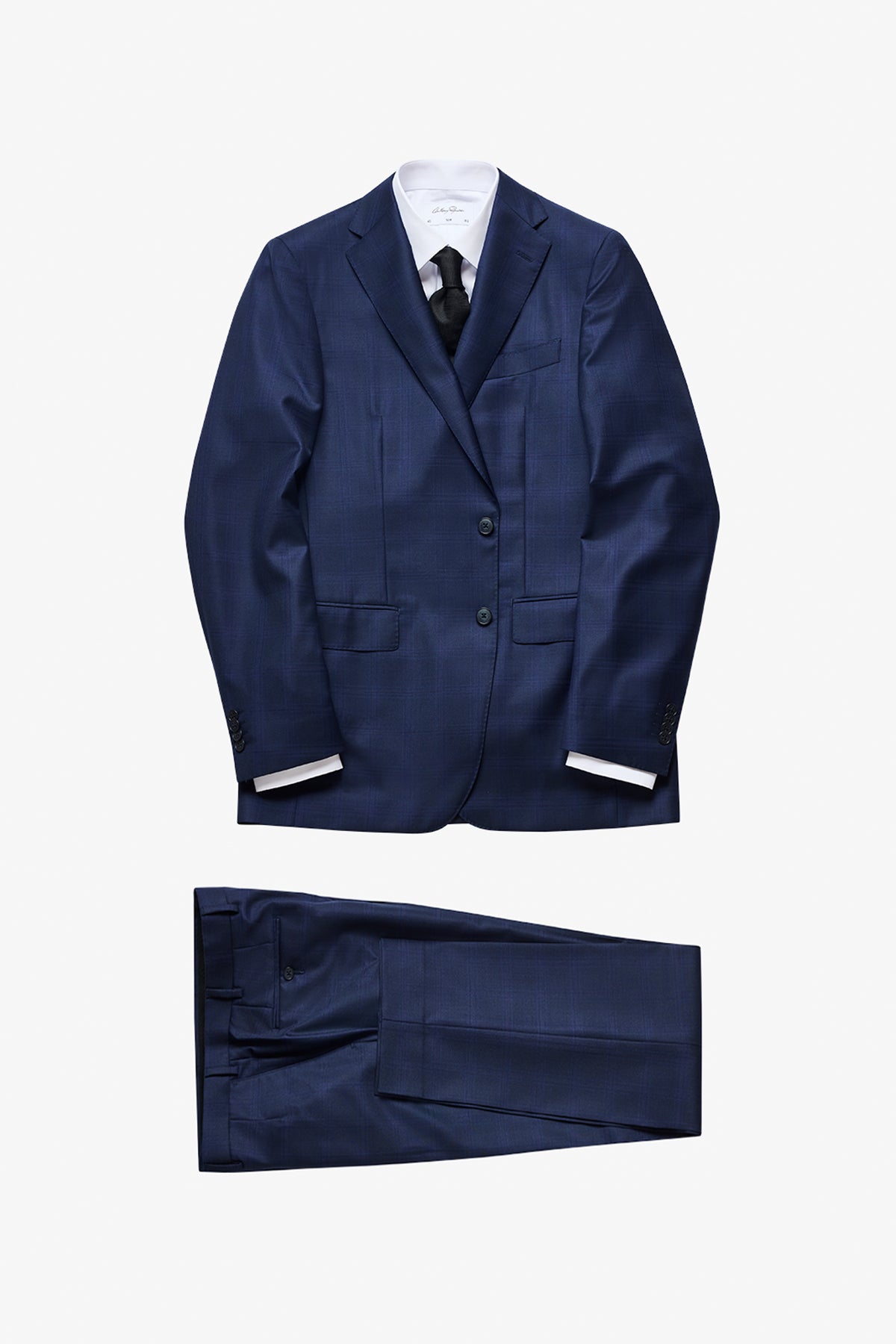 Ives Suit - Fine Twill Shadow Check In Pure Wool, Super 110's