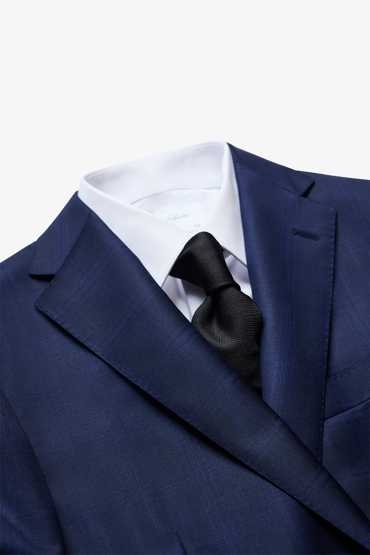 Ives Suit - Fine Twill Shadow Check In Pure Wool, Super 110's