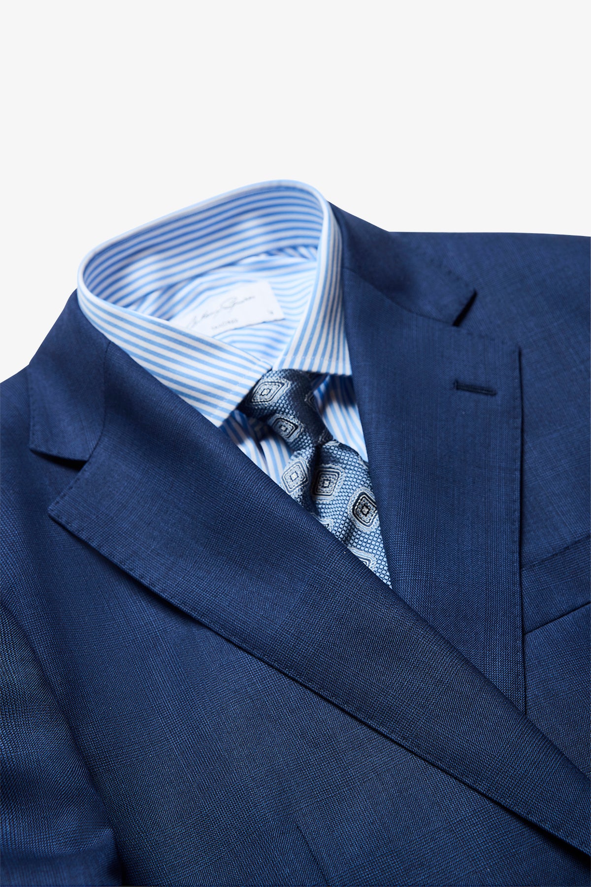 Kennedy Suit - Tonal Prince Of Wales Check In Pure Wool, Super 110's