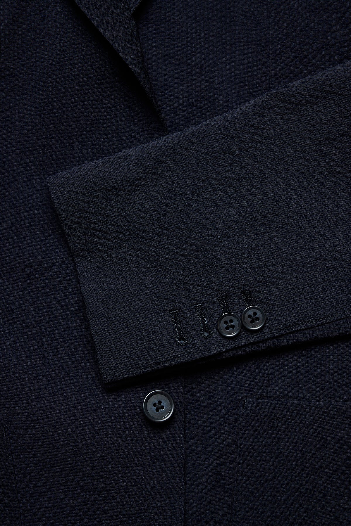 Lawson Suit - Unstructured Seersucker In Pure Wool, Super 100's