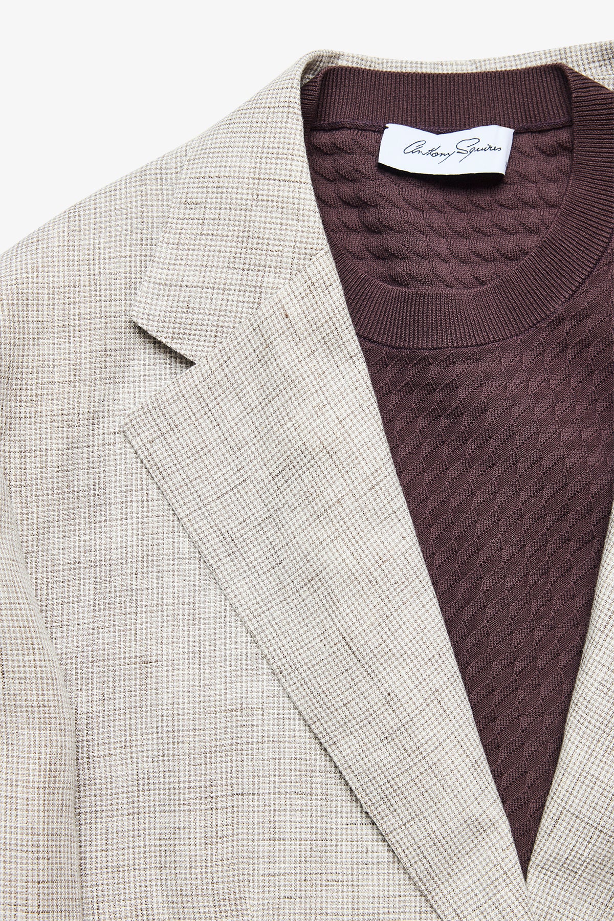 Leo Blazer - Unstructured Mutlicheck In Tropical Linen