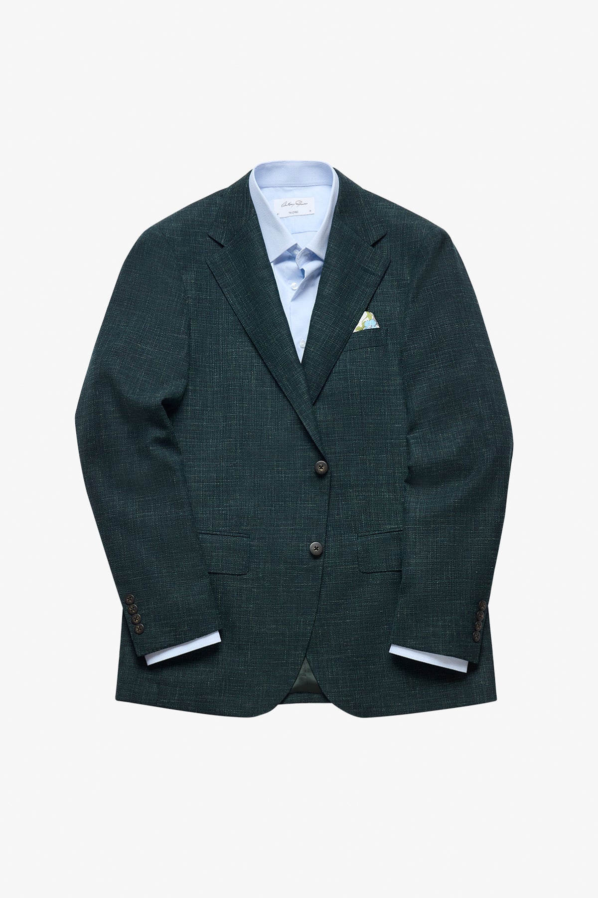 Marcus Blazer - Green In Wool/Linen/Silk