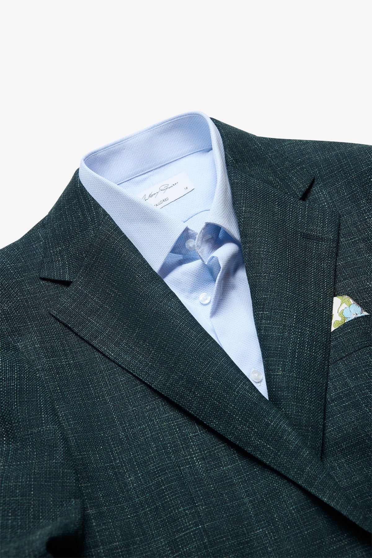 Marcus Blazer - Green In Wool/Linen/Silk