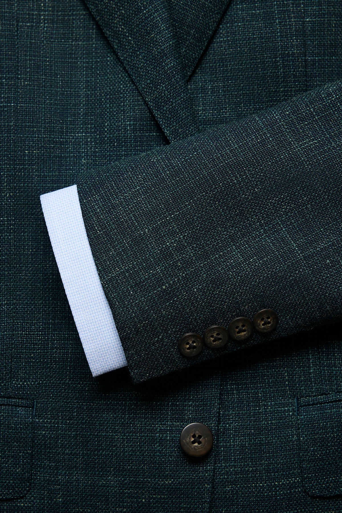 Marcus Blazer - Green In Wool/Linen/Silk