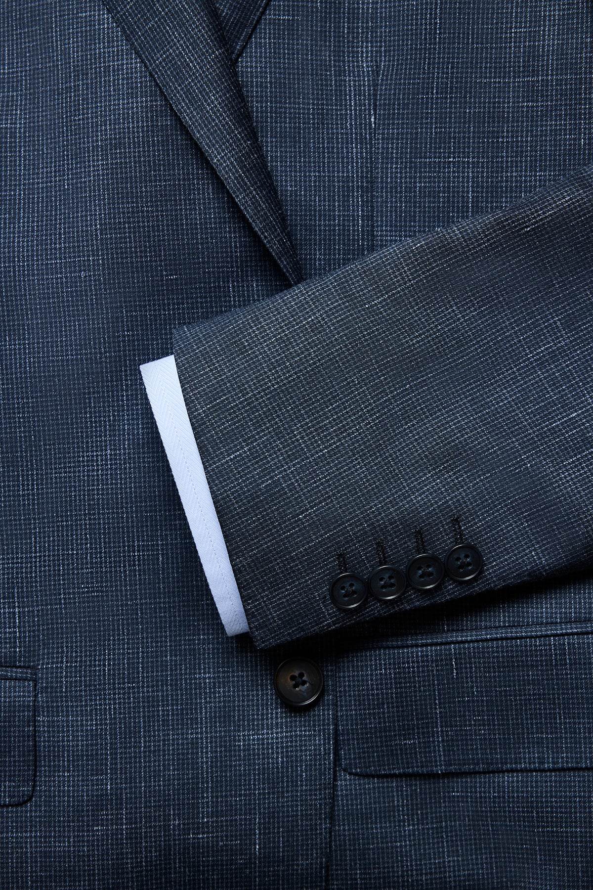 Mateo Suit - Multicheck In Wool/Linen/Silk