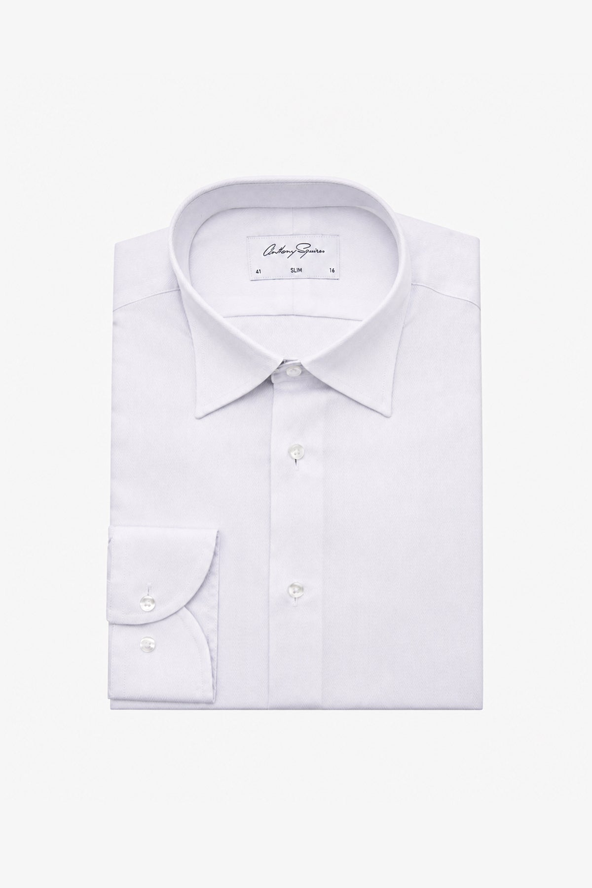 Onder Formal Shirt - White Herringbone