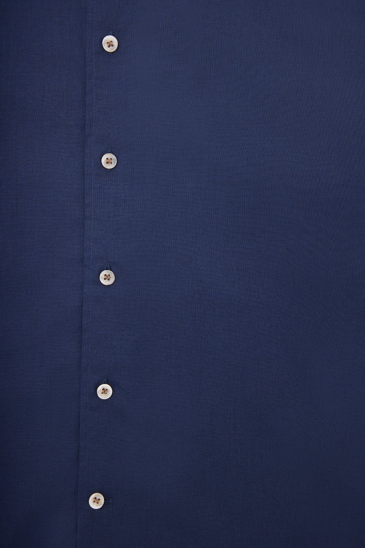 Quy - Blue Cotton/Linen Shirt