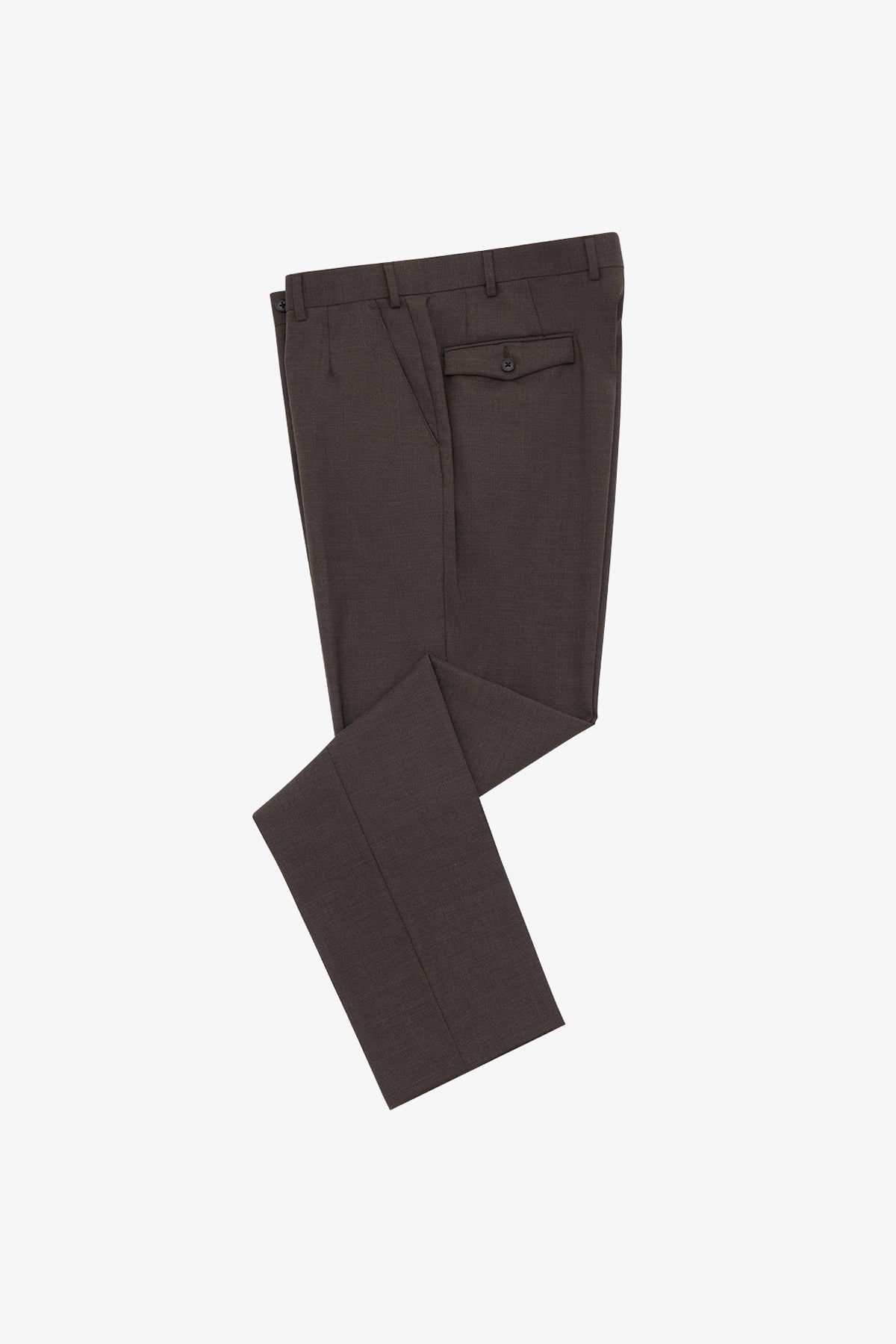 Slack Trouser - Tobacco In Pure Tropical Wool