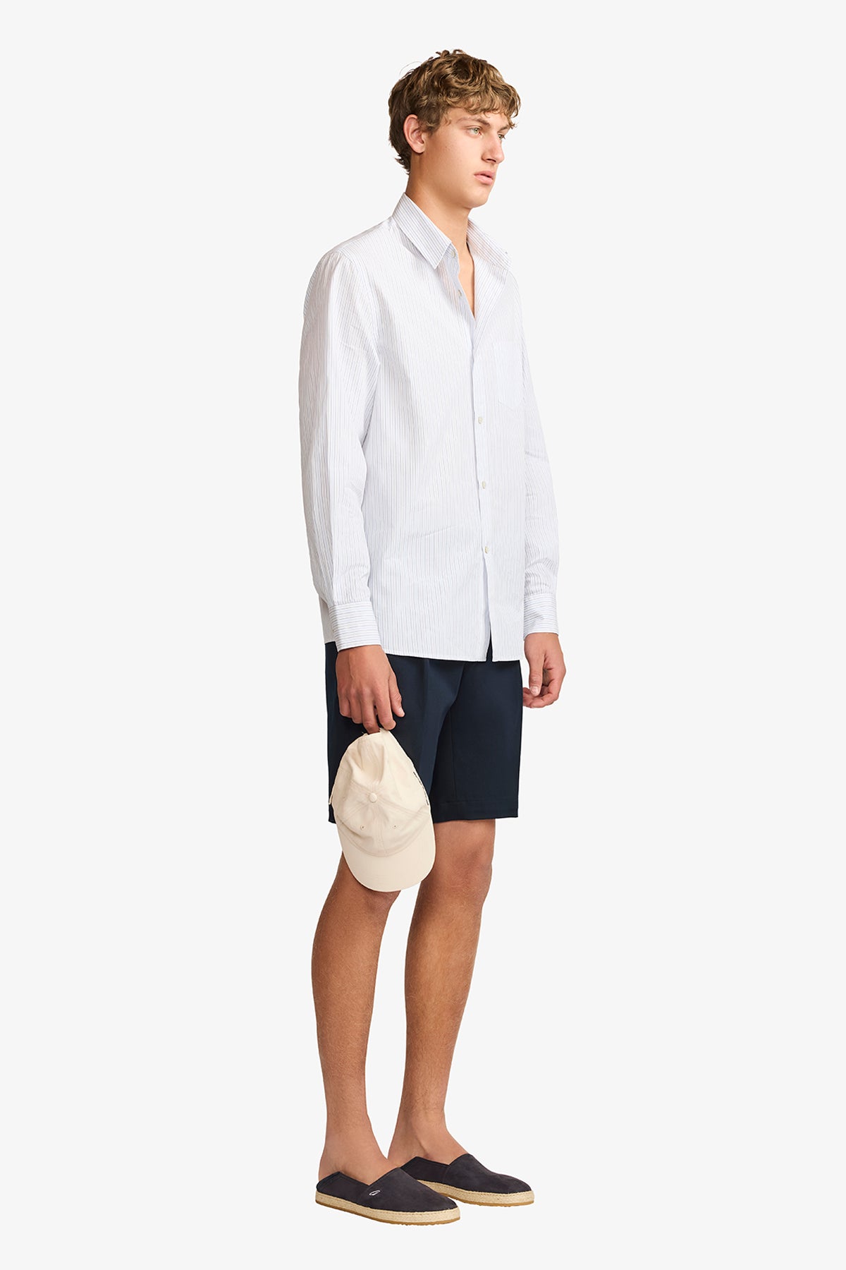 Frederic white stripe poplin shirt