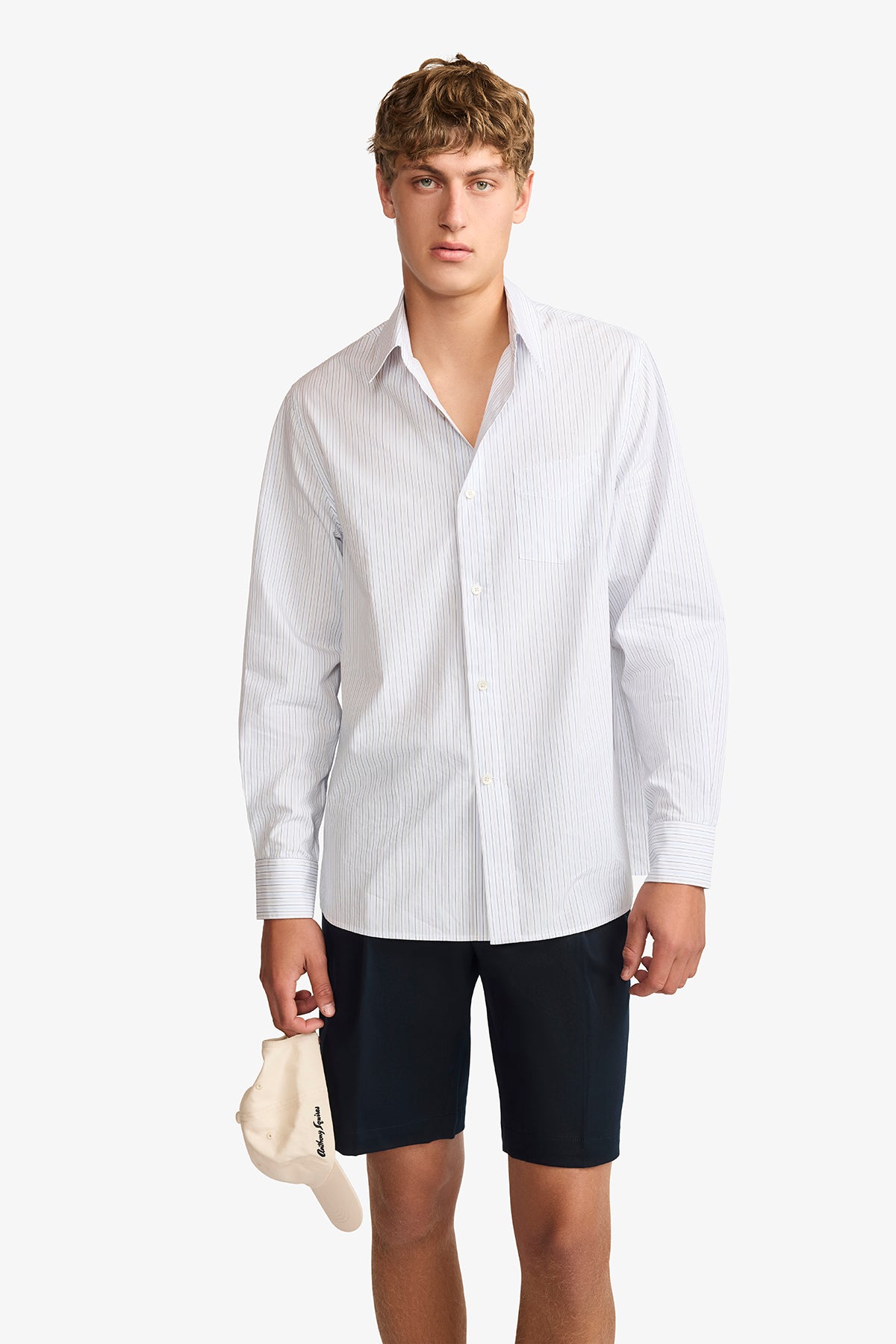 Frederic white stripe poplin shirt