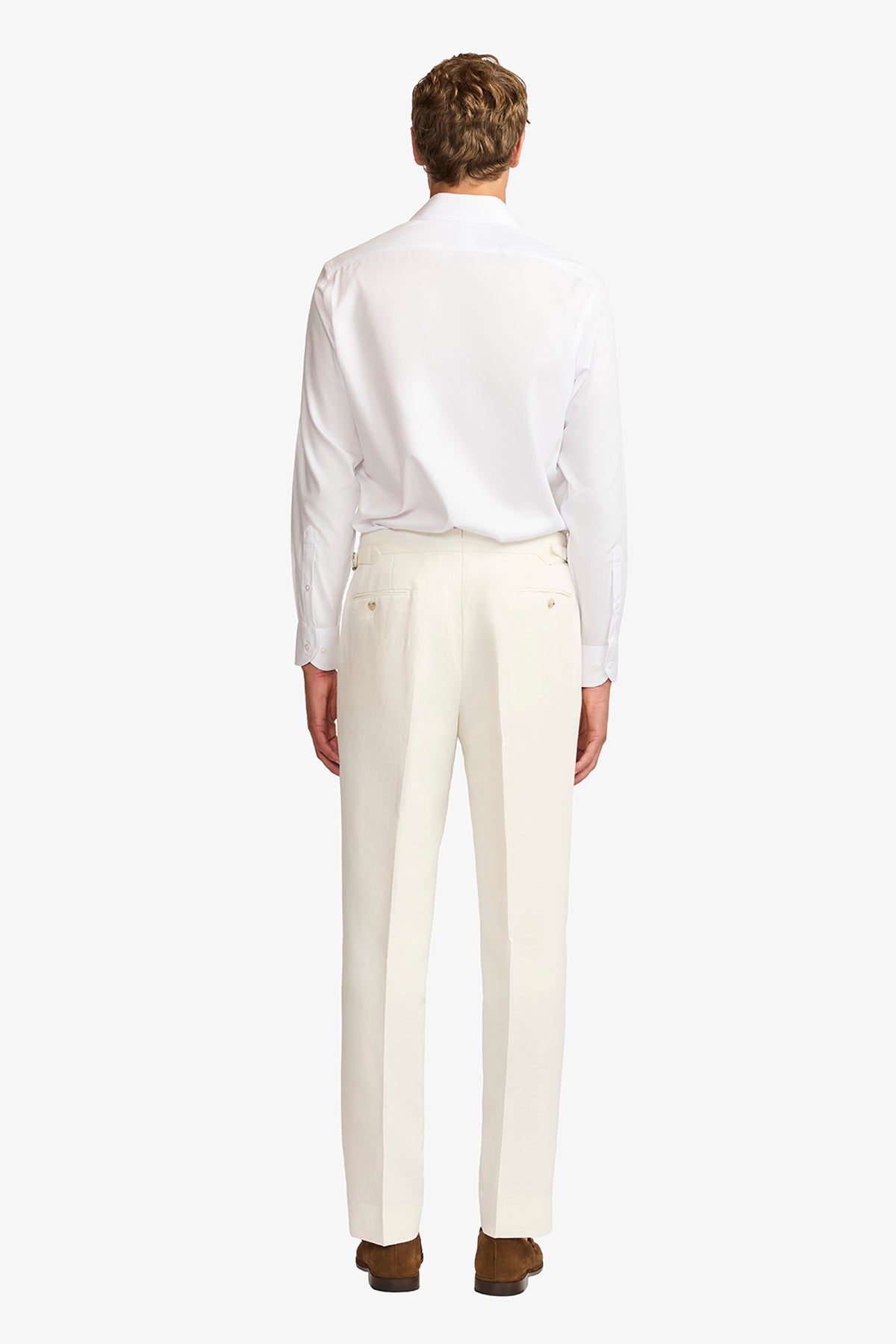 Gian trousers - Linen/cotton in Soft ivory