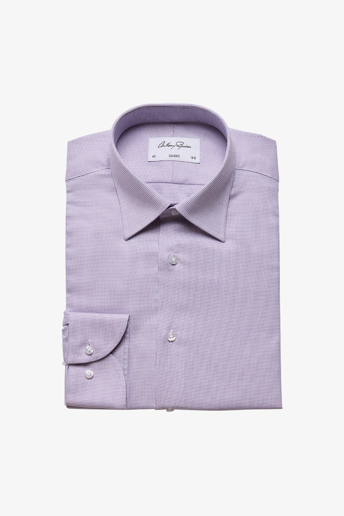 Gus formal shirt - pink/blue microdesign