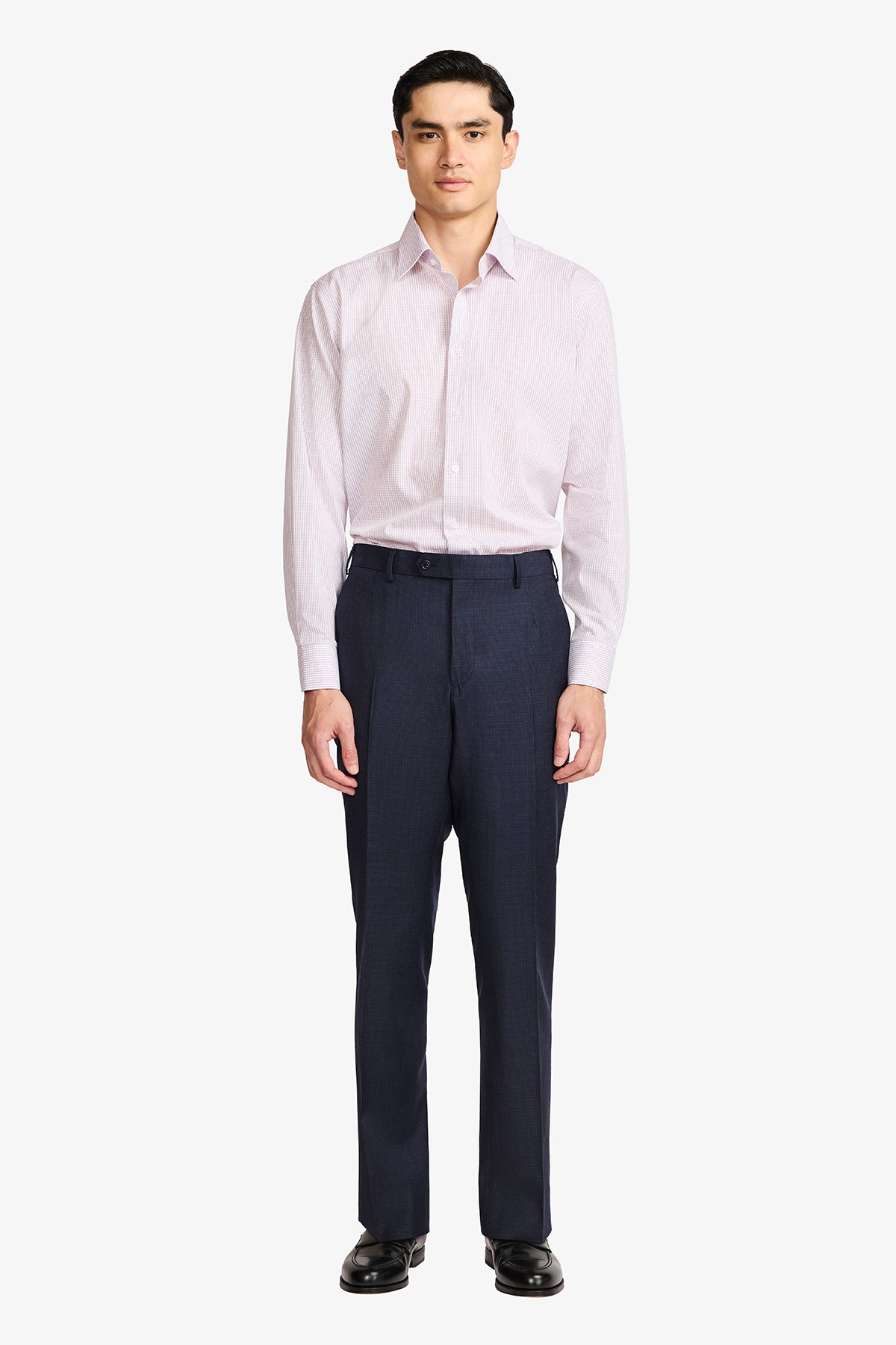 Gus Formal Shirt - Burgundy Minicheck