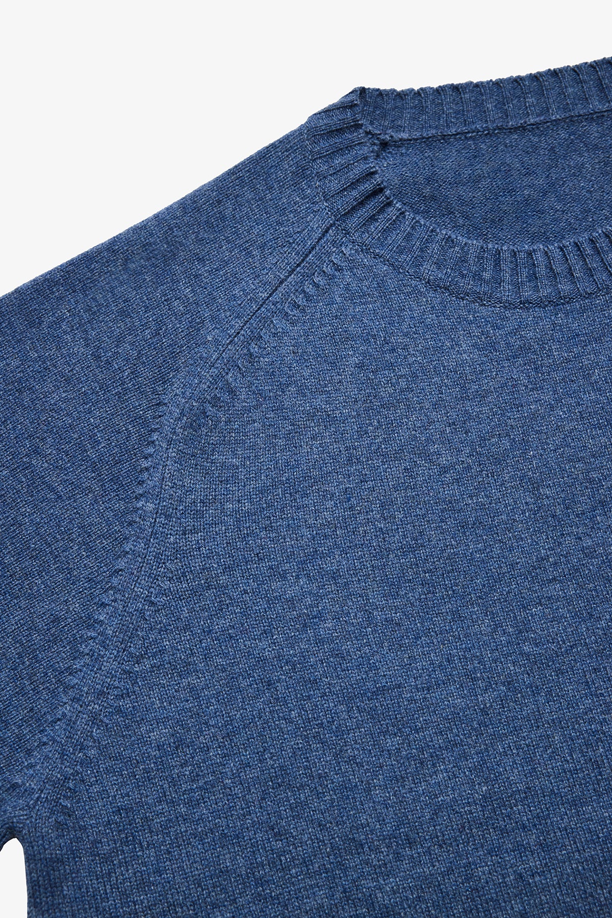 Harlan Mid Blue Crew Neck Knit