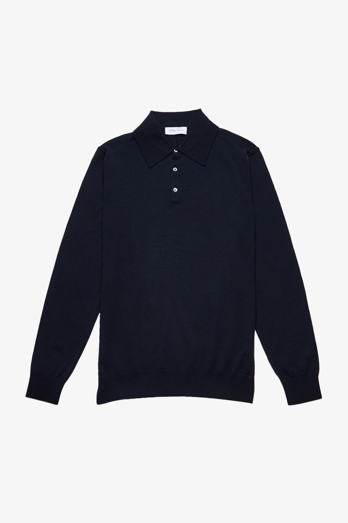 Kelvin navy L/S knit polo