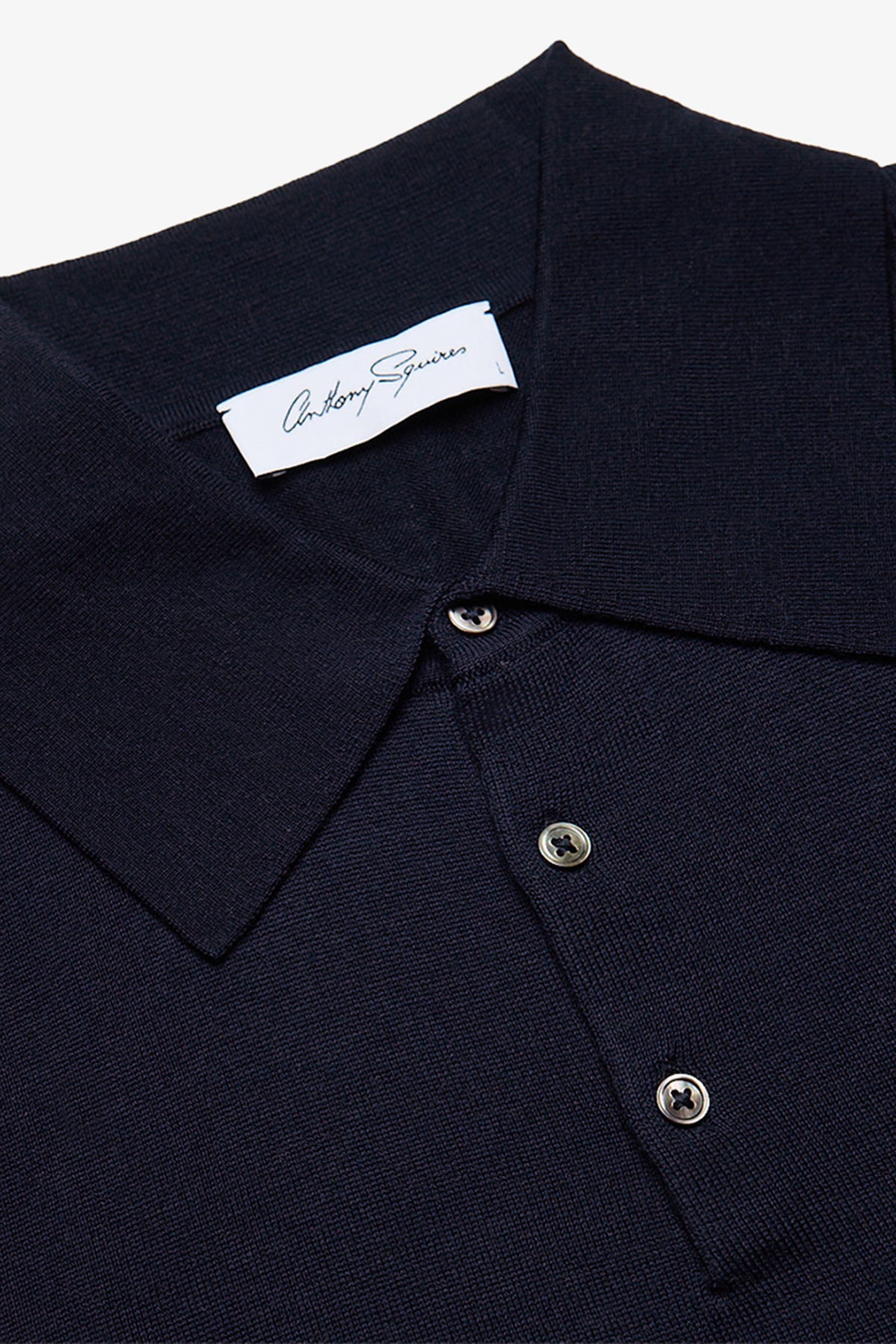 Kelvin navy L/S knit polo